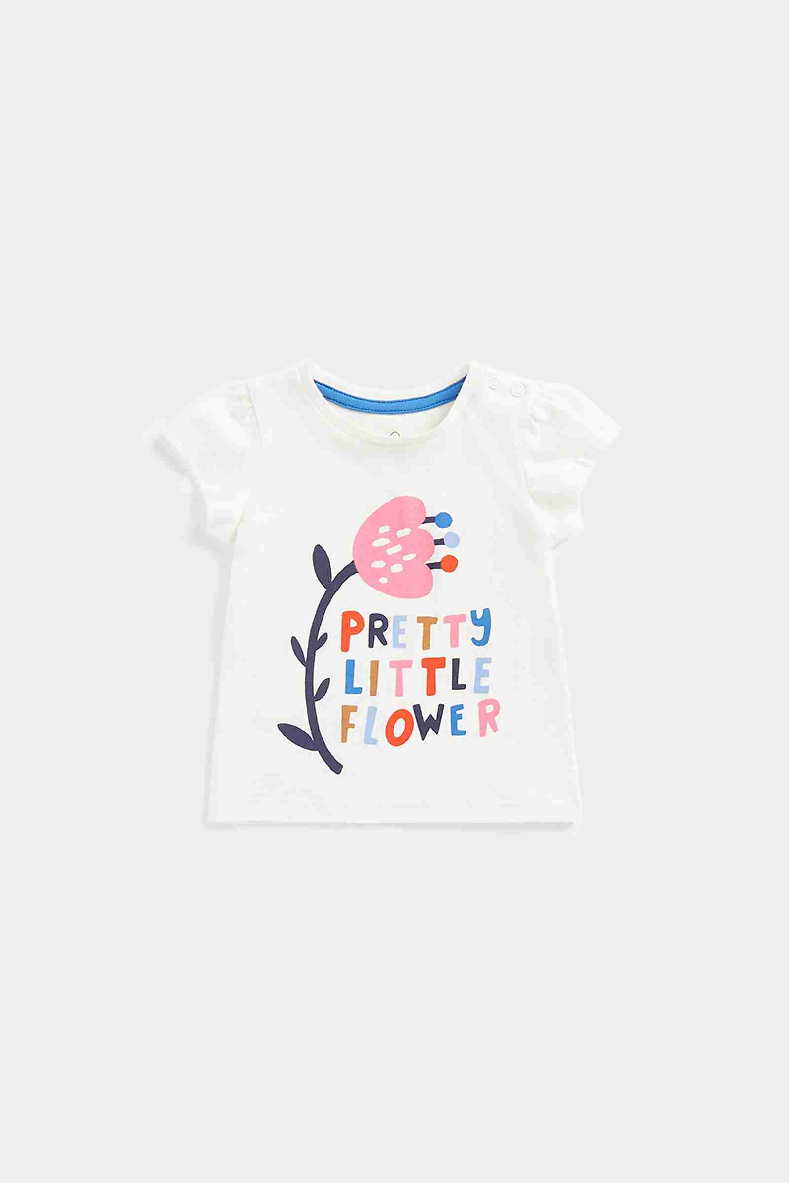 Mothercare Girls Cotton Jersey T-Shirt - White