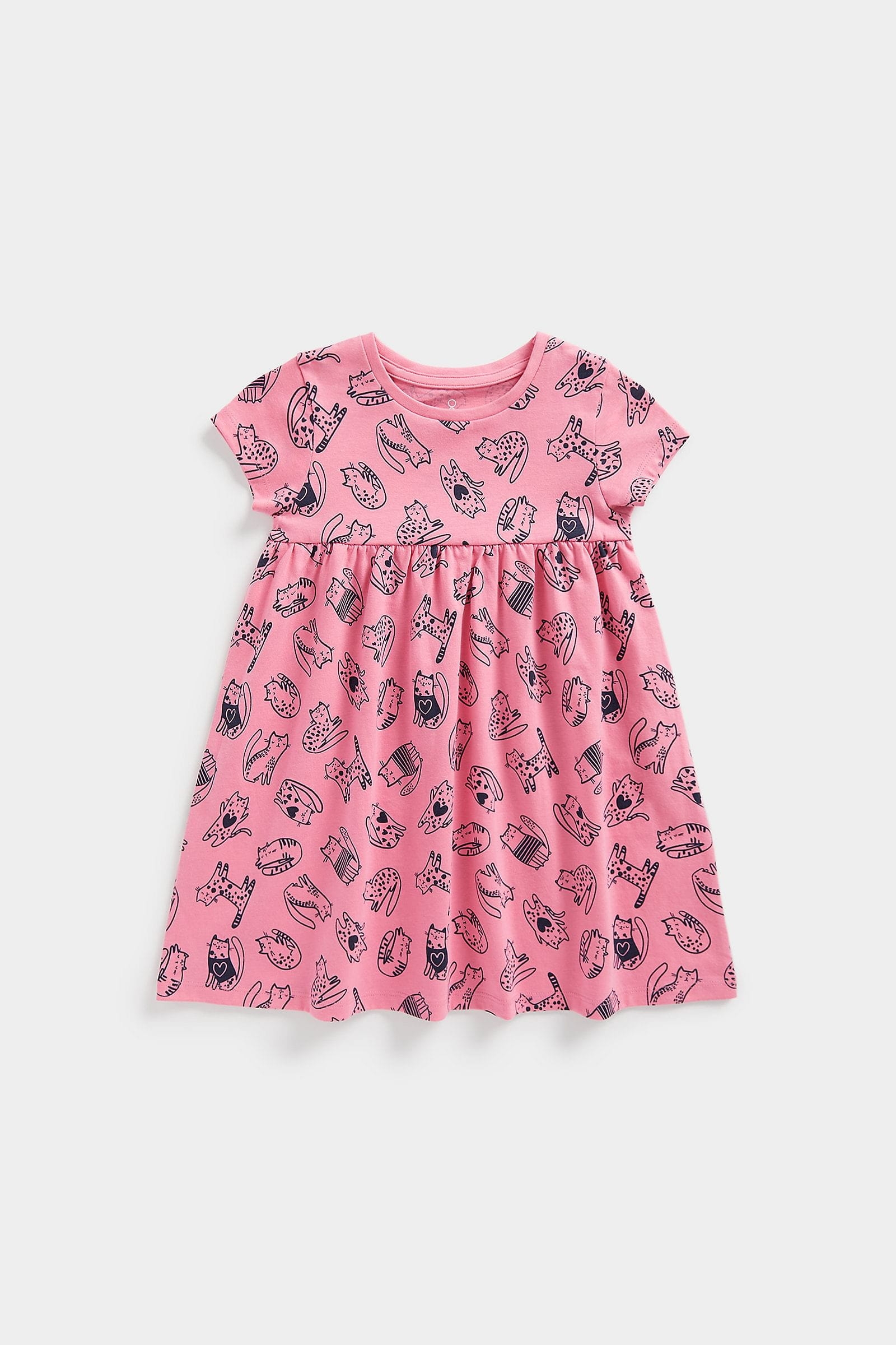 Mothercare | Mothercare Girls Short Sleeves Casual Dress -Pink 0