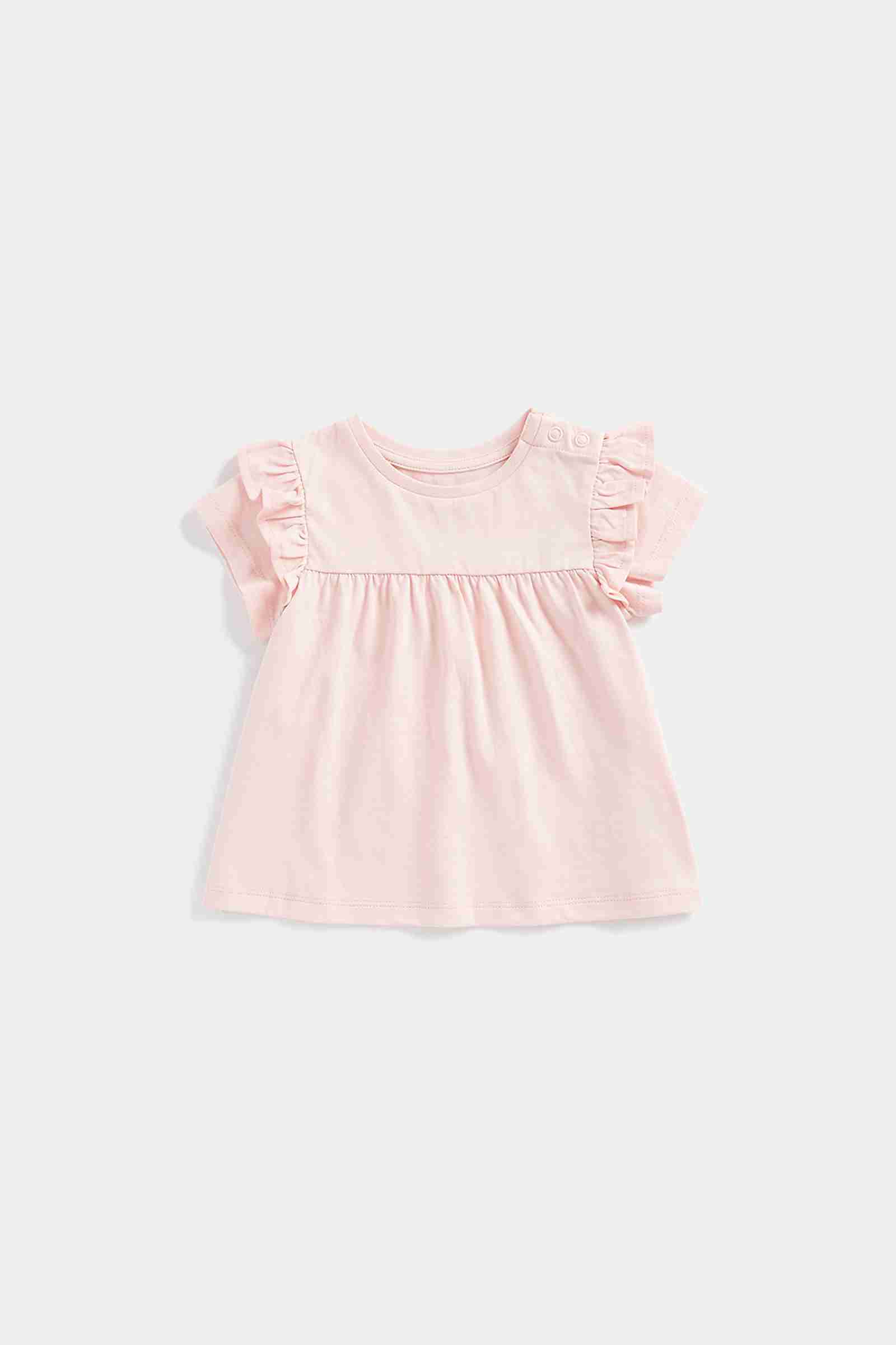 Mothercare Girls 100% Cotton Responsibly Sourced Cotton Dress - Pink