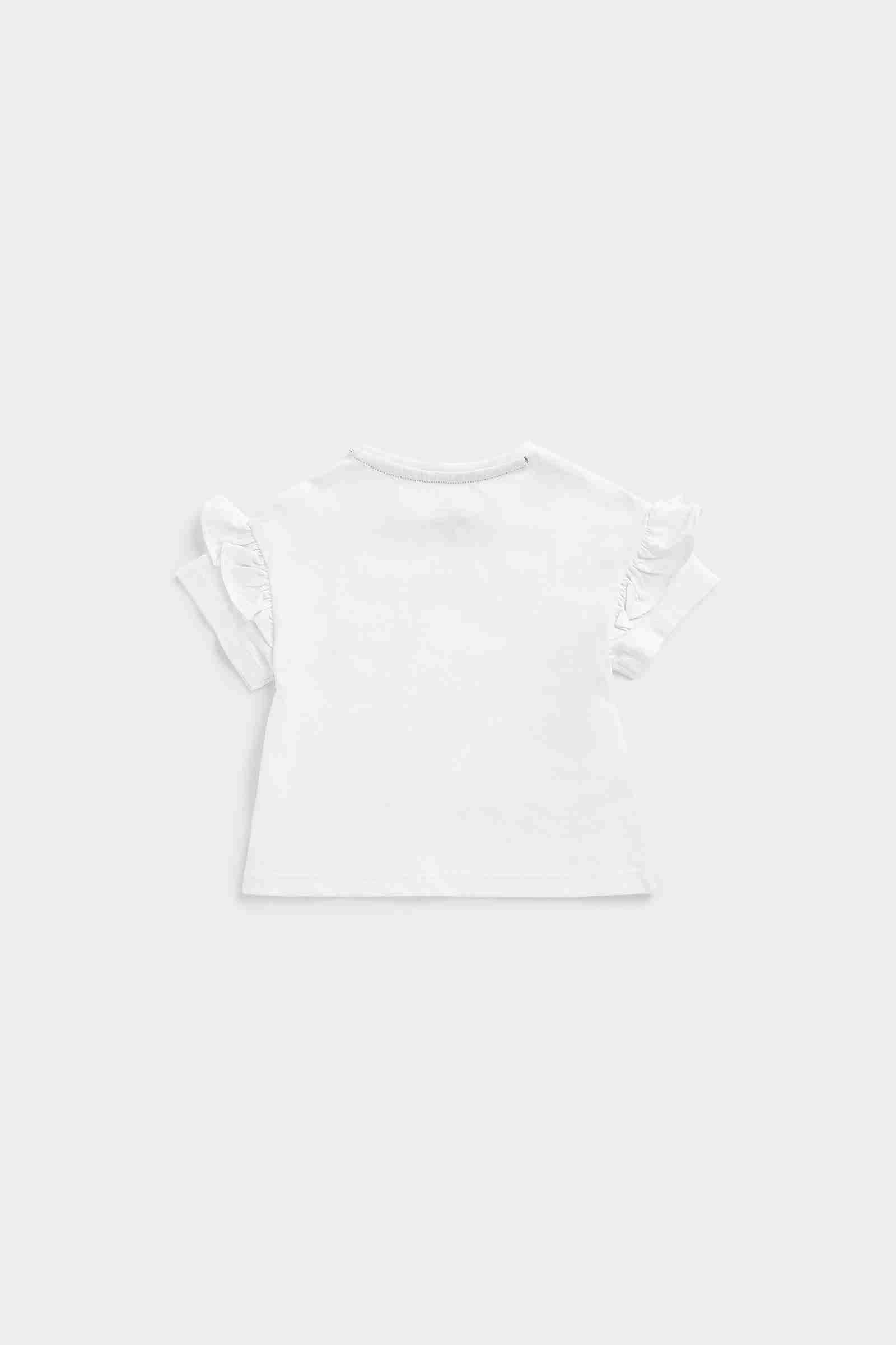Mothercare Girls Printed T-Shirt - White