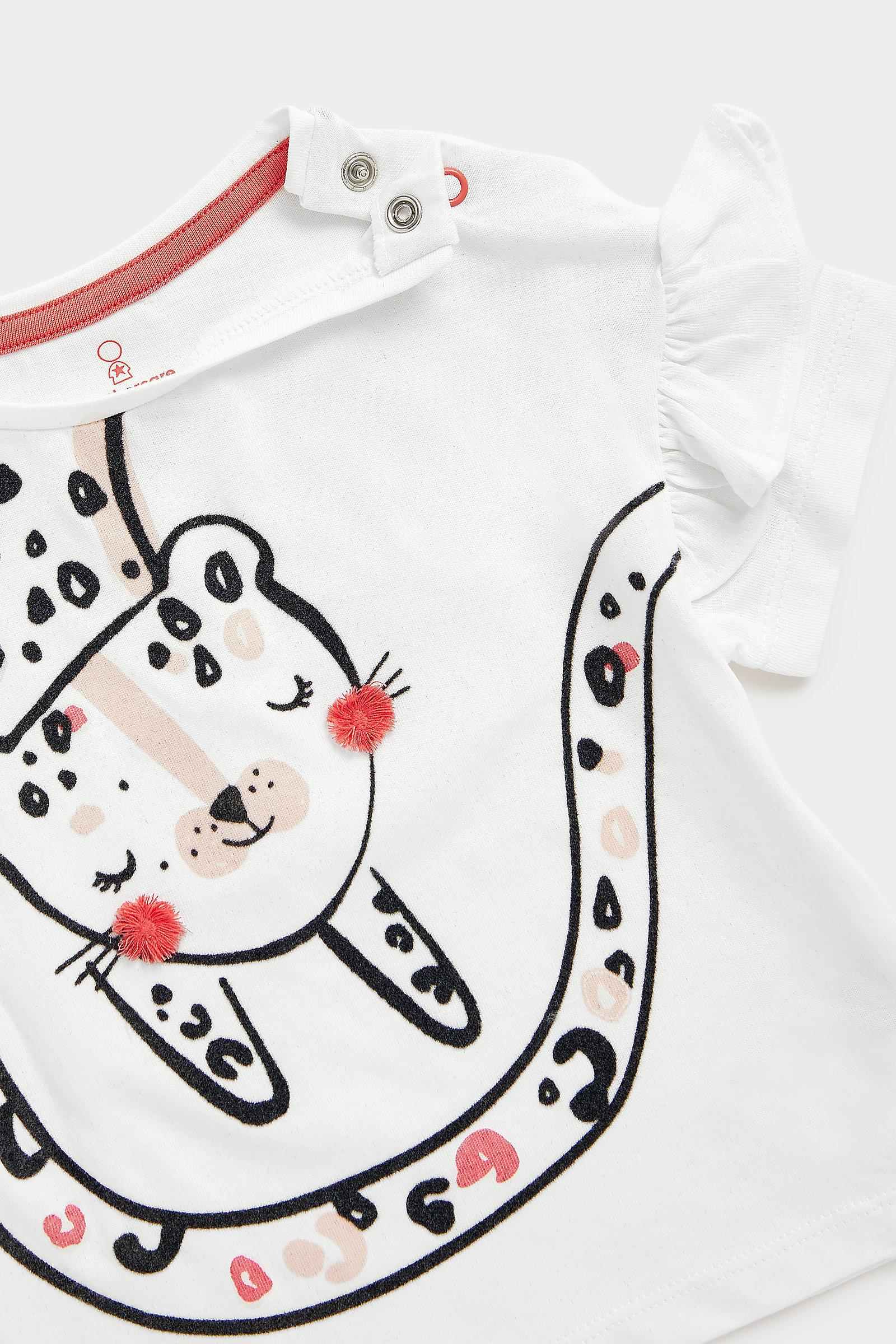 Mothercare Girls Printed T-Shirt - White