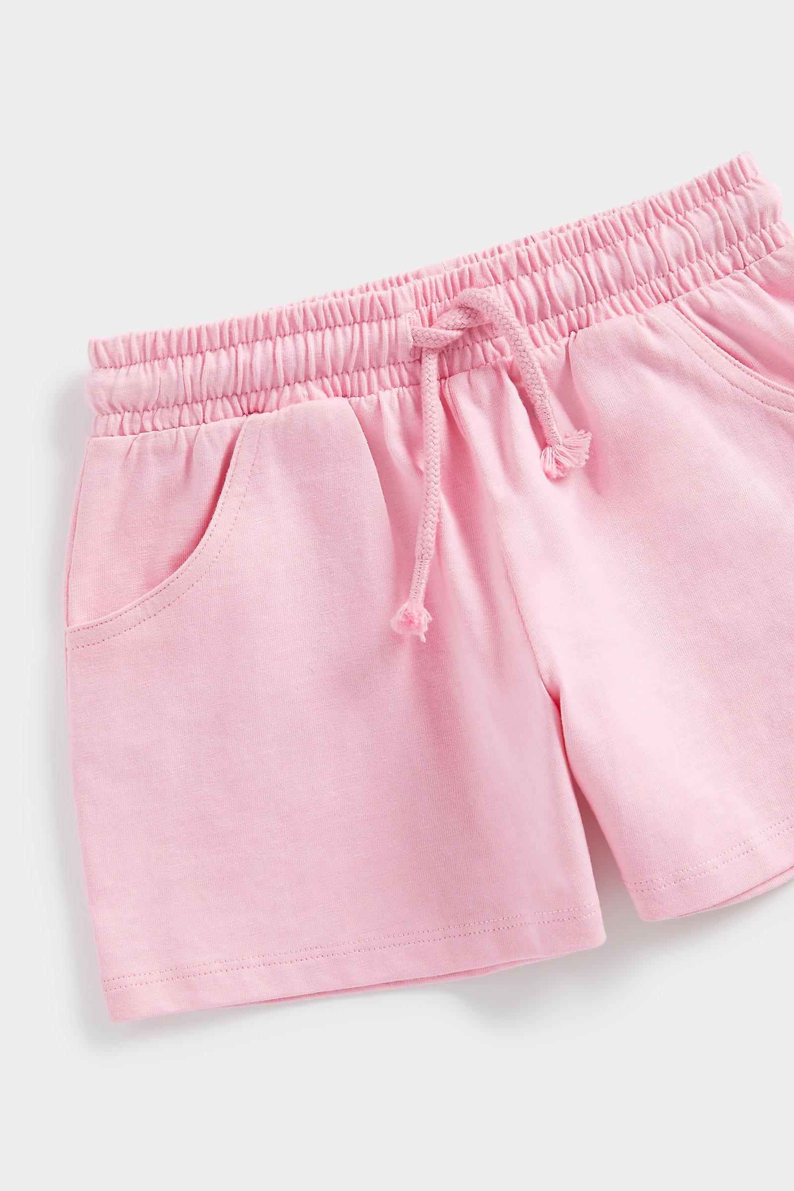 Mothercare Girls 100% Cotton Solid Shorts - Pink
