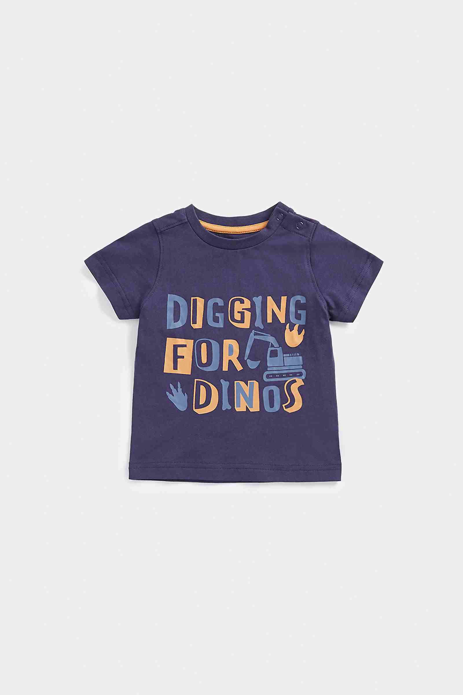 Mothercare Boys 100% Cotton Printed T-Shirt - Blue