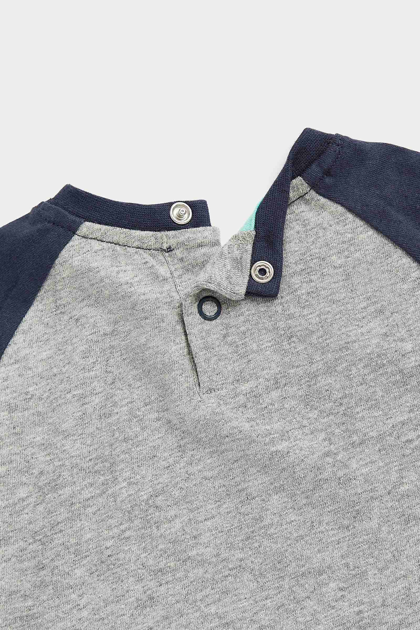 Mothercare Boys 100% Cotton Short Raglan Sleeves T-Shirt - Multi