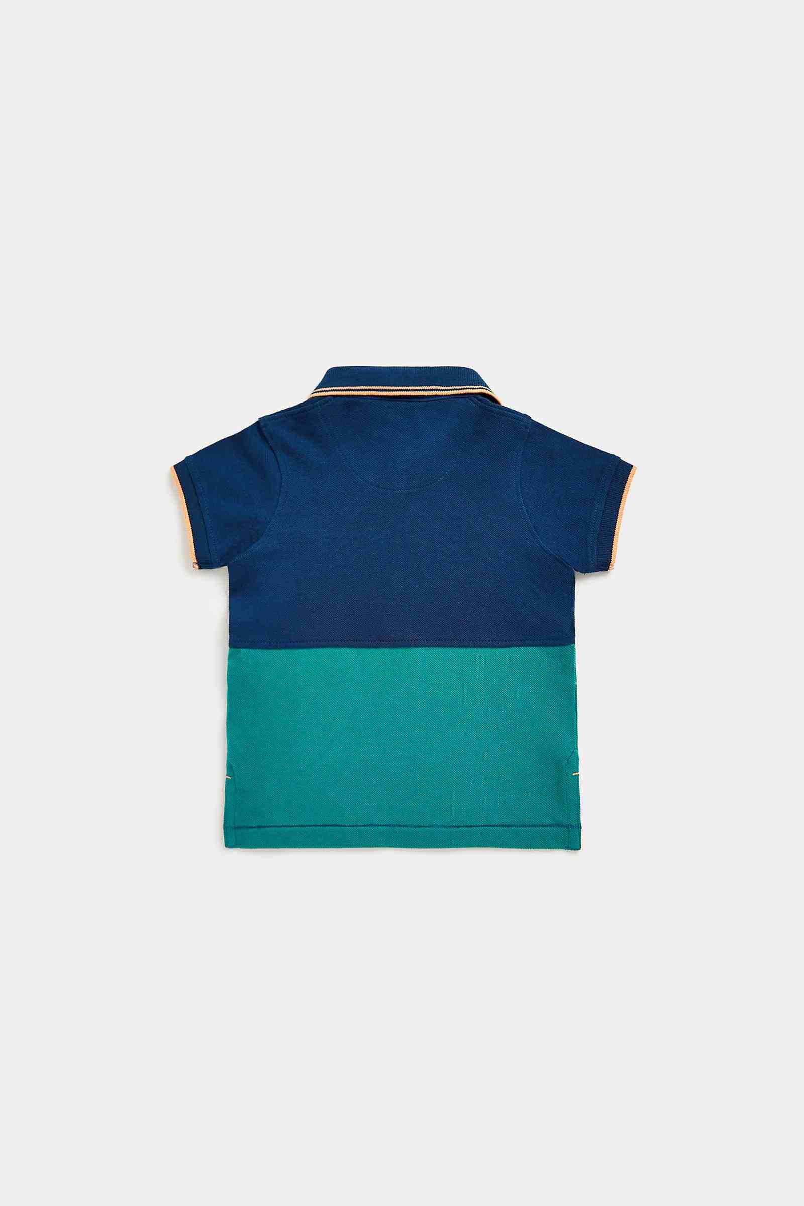Mothercare Boys 100% Cotton Ribbed Collar and Cuffs with Tipping Stripes Polo T-Shirts - Multi