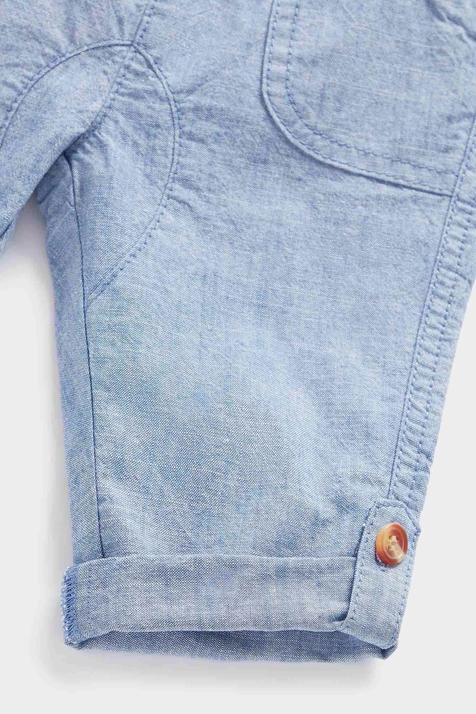 Mothercare Boys 100% Cotton Elasticated Waistband Joggers - Blue