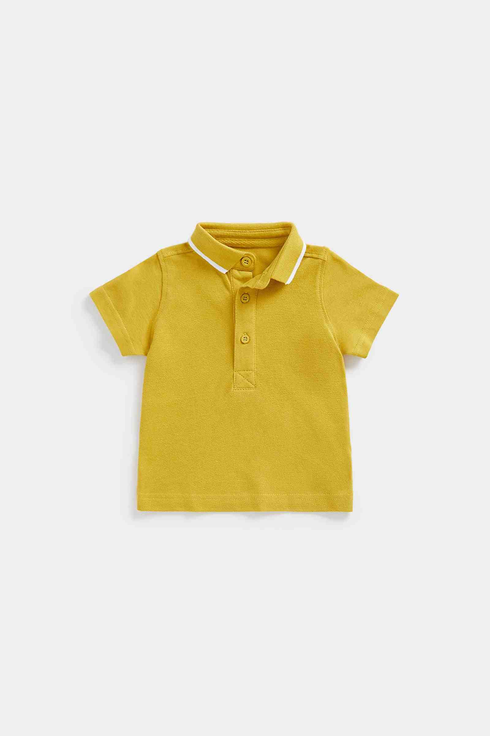Mothercare Boys 100% Cotton Responsibly Sourced Cotton Polo T-Shirts - Green