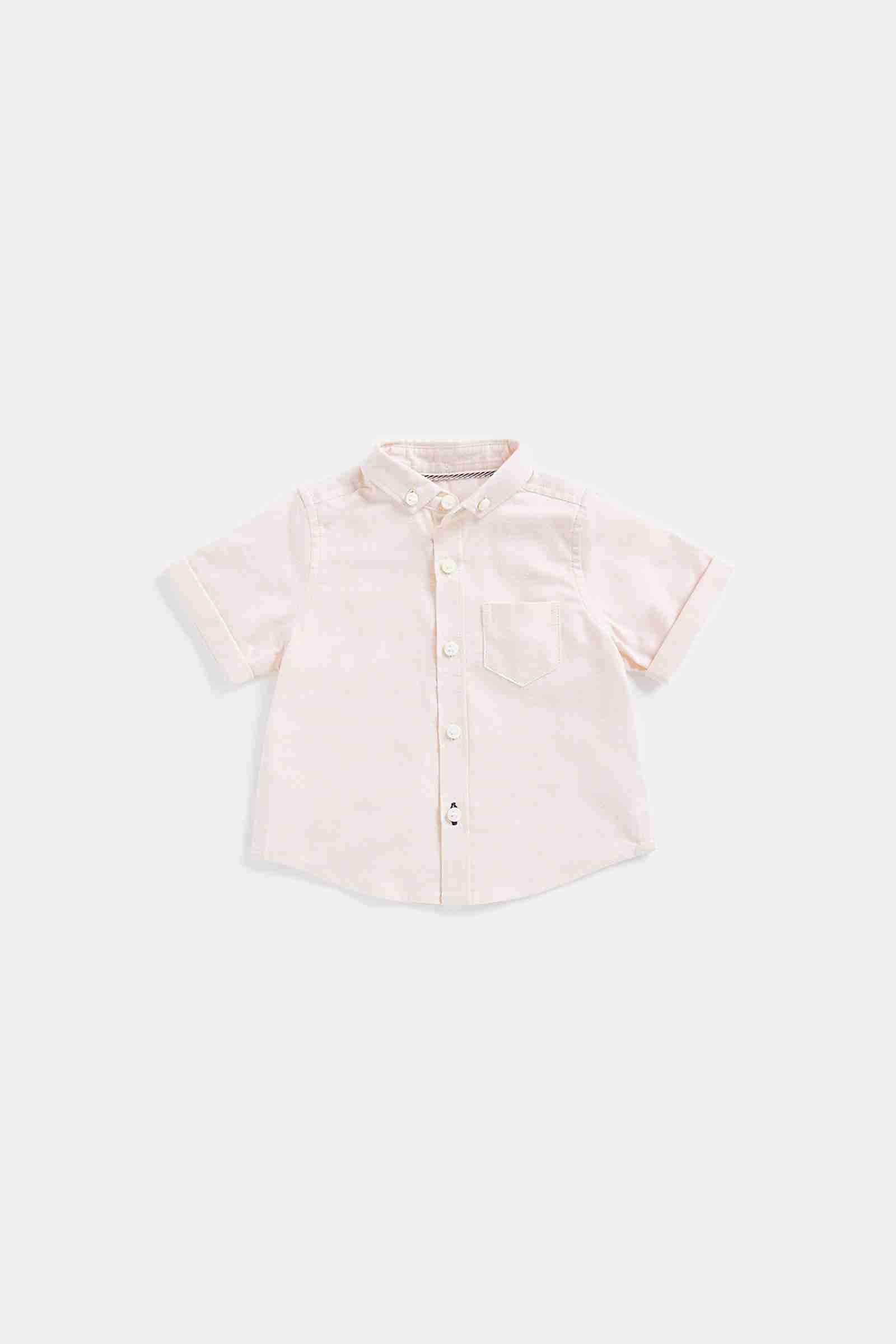 Mothercare Boys 100% Cotton Short Sleeves Shirt - Pink
