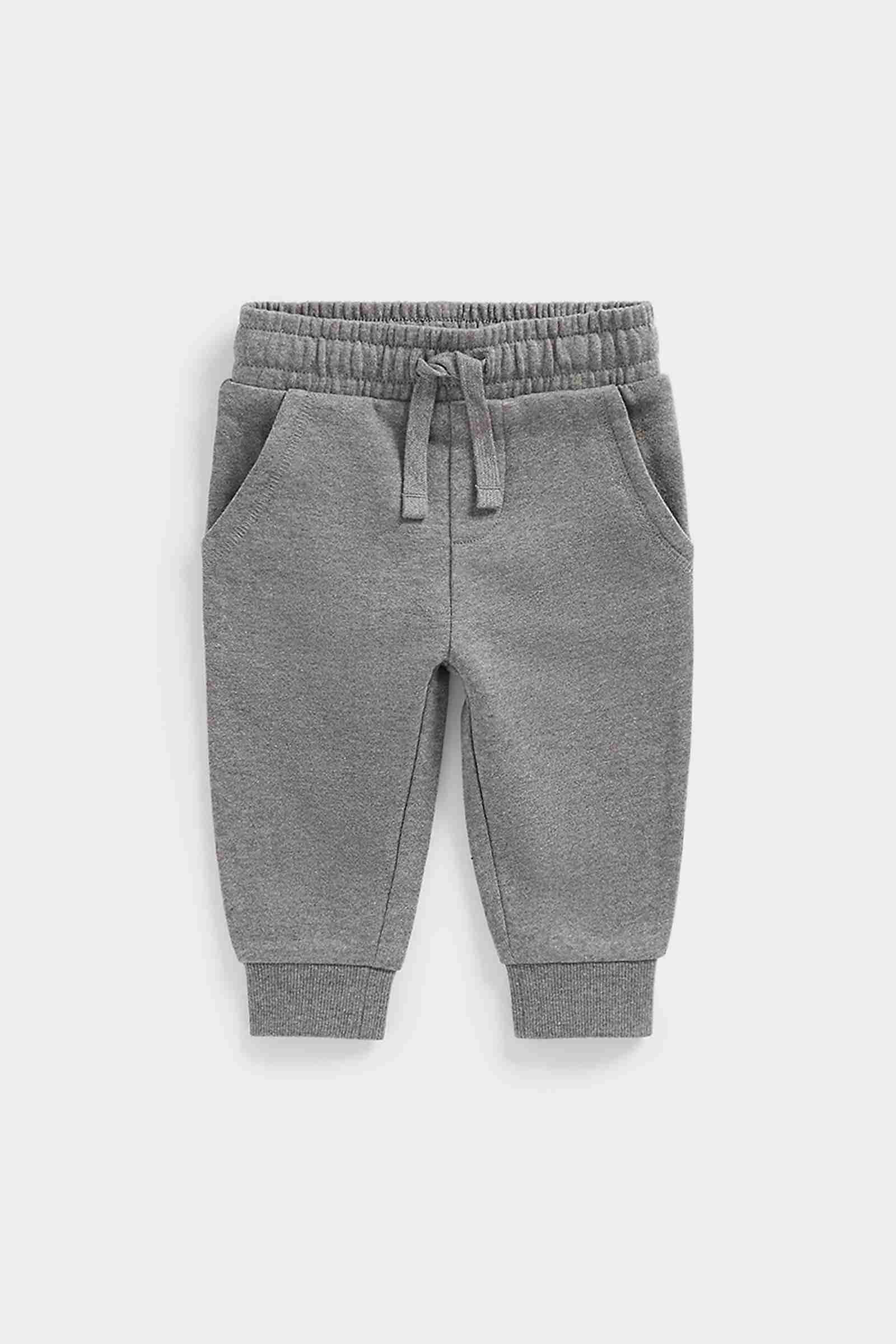 Mothercare Boys 100% Cotton Full Sleeves Joggers - Grey