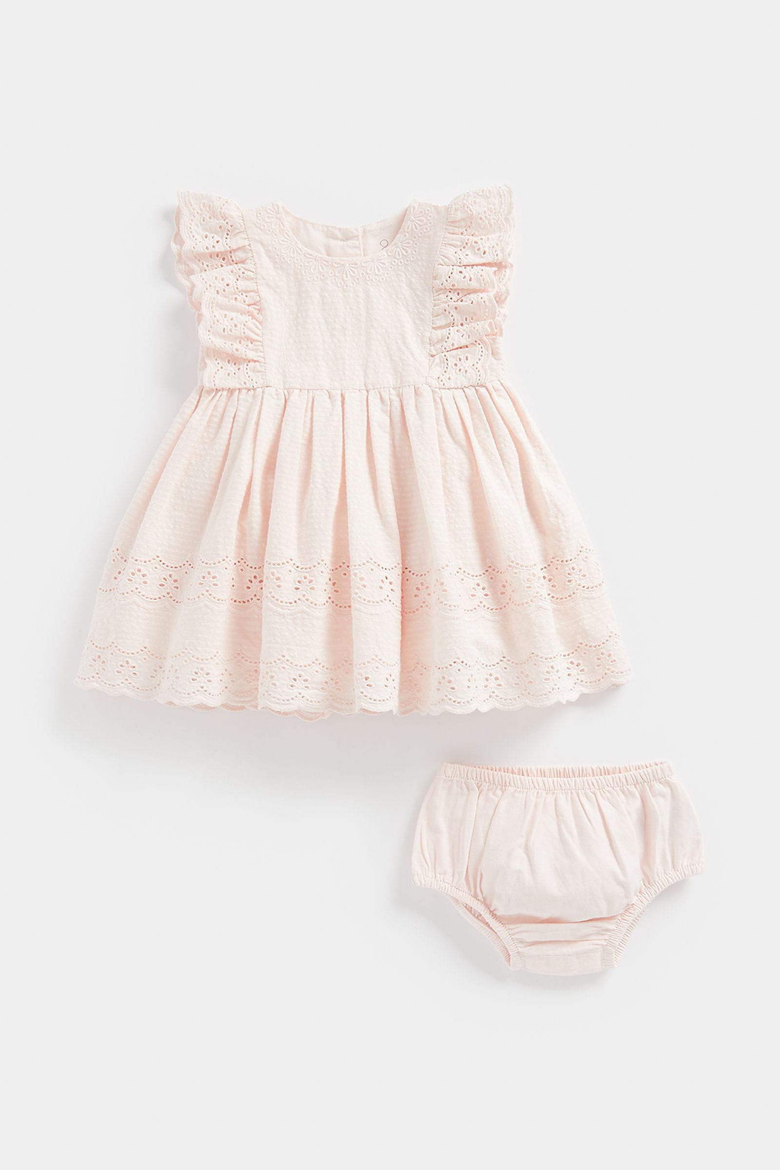 Mothercare | Mothercare Girls Half Sleeve Seersucker Casual Dress -Pink 0