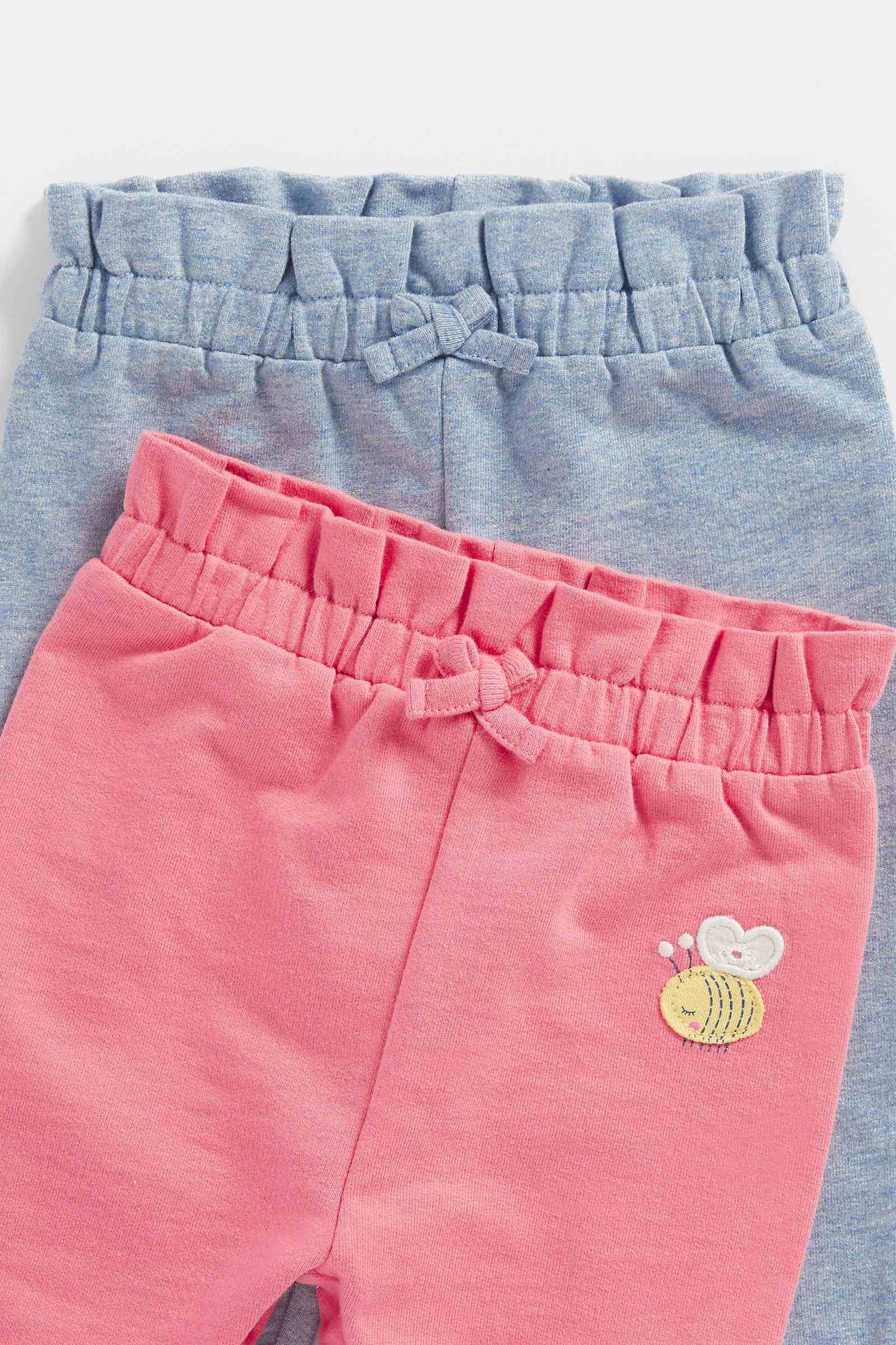 Mothercare Unisex 100% Cotton Elasticated Paper - Bag Waist Joggers - Multi
