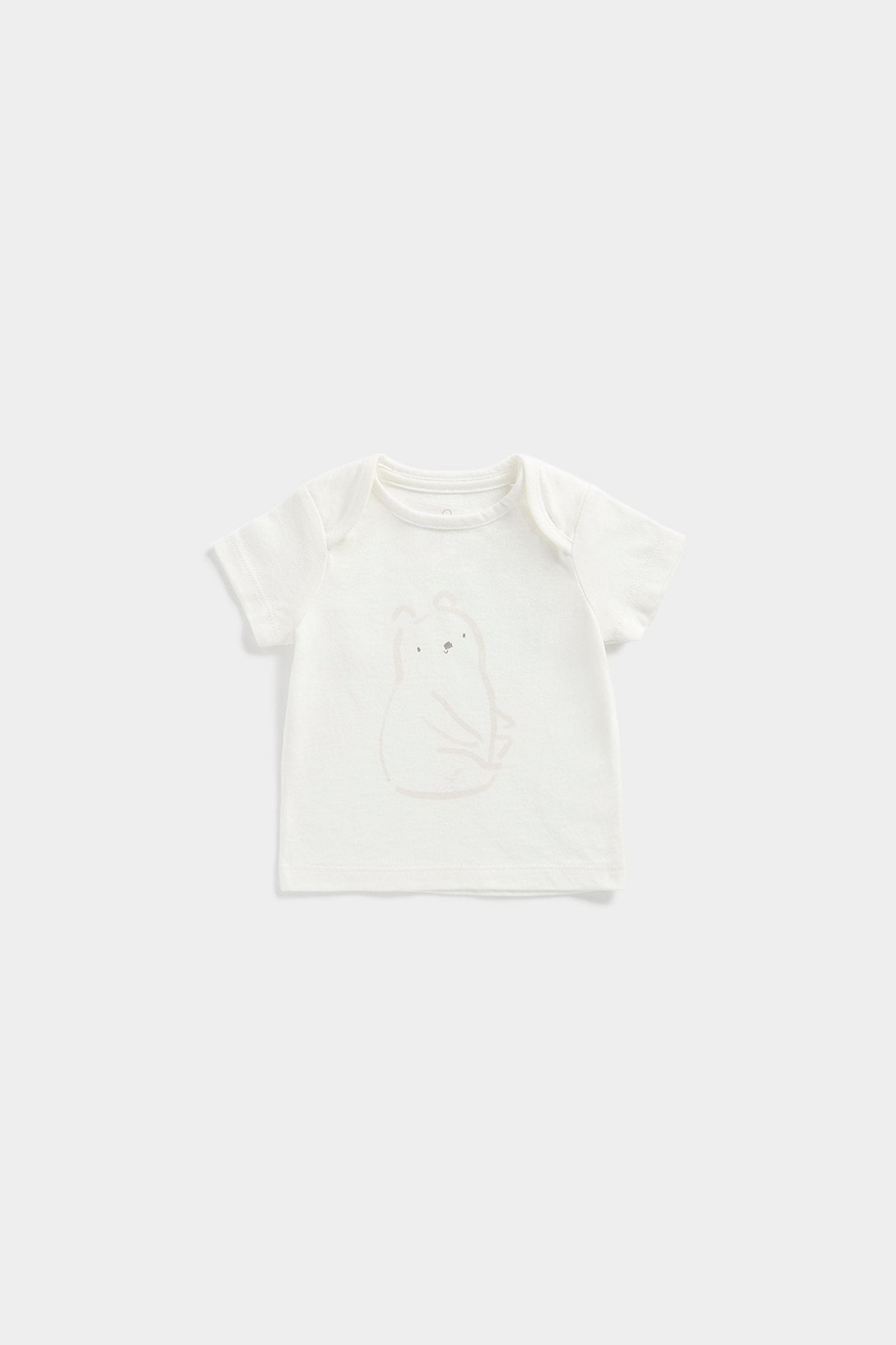 Mothercare | Mothercare Girls Half Sleeves My First Collection T-shirt -Cream 0