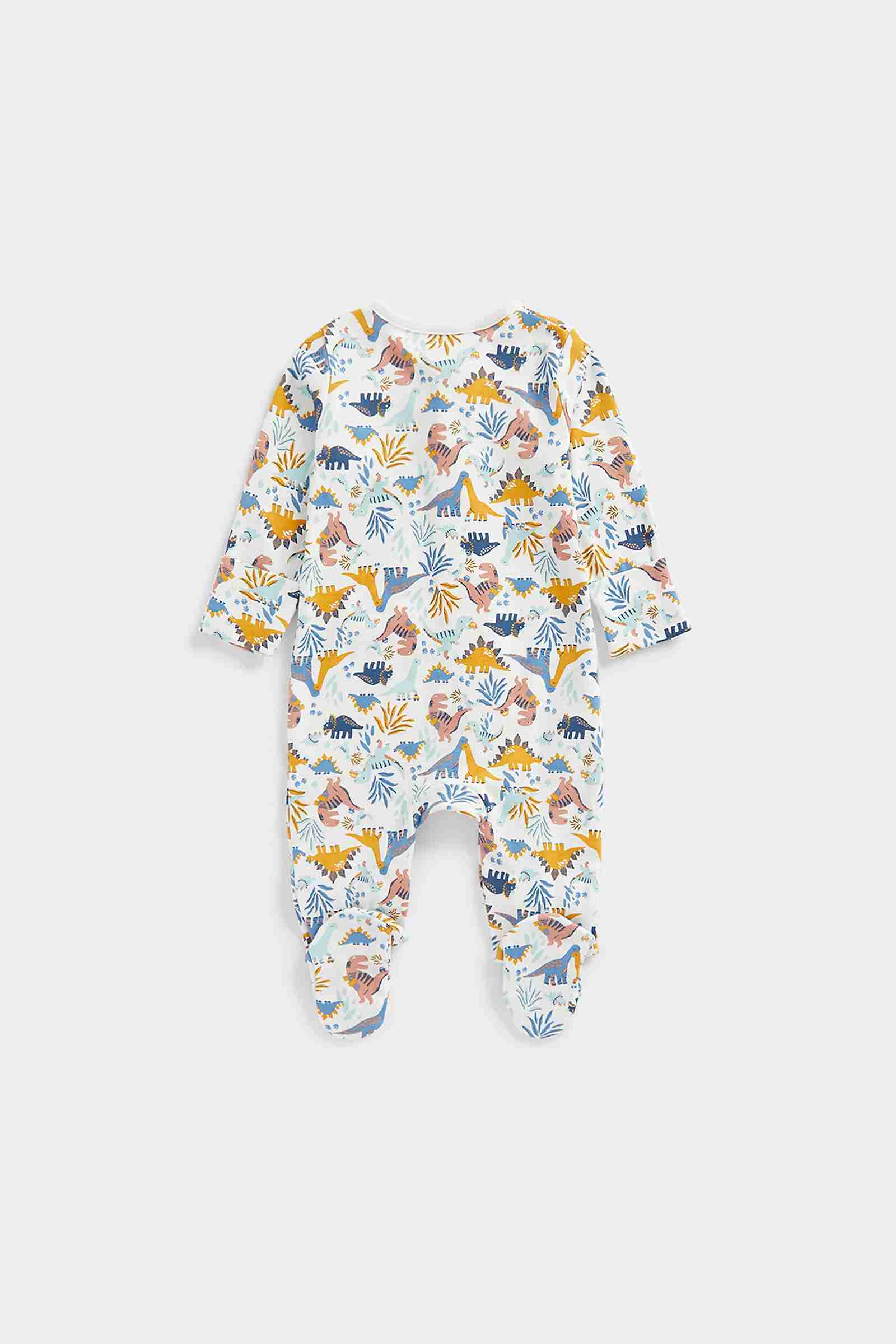 Mothercare Unisex 100% Cotton Two - Way Zip Fastening Sleepsuit - Multi