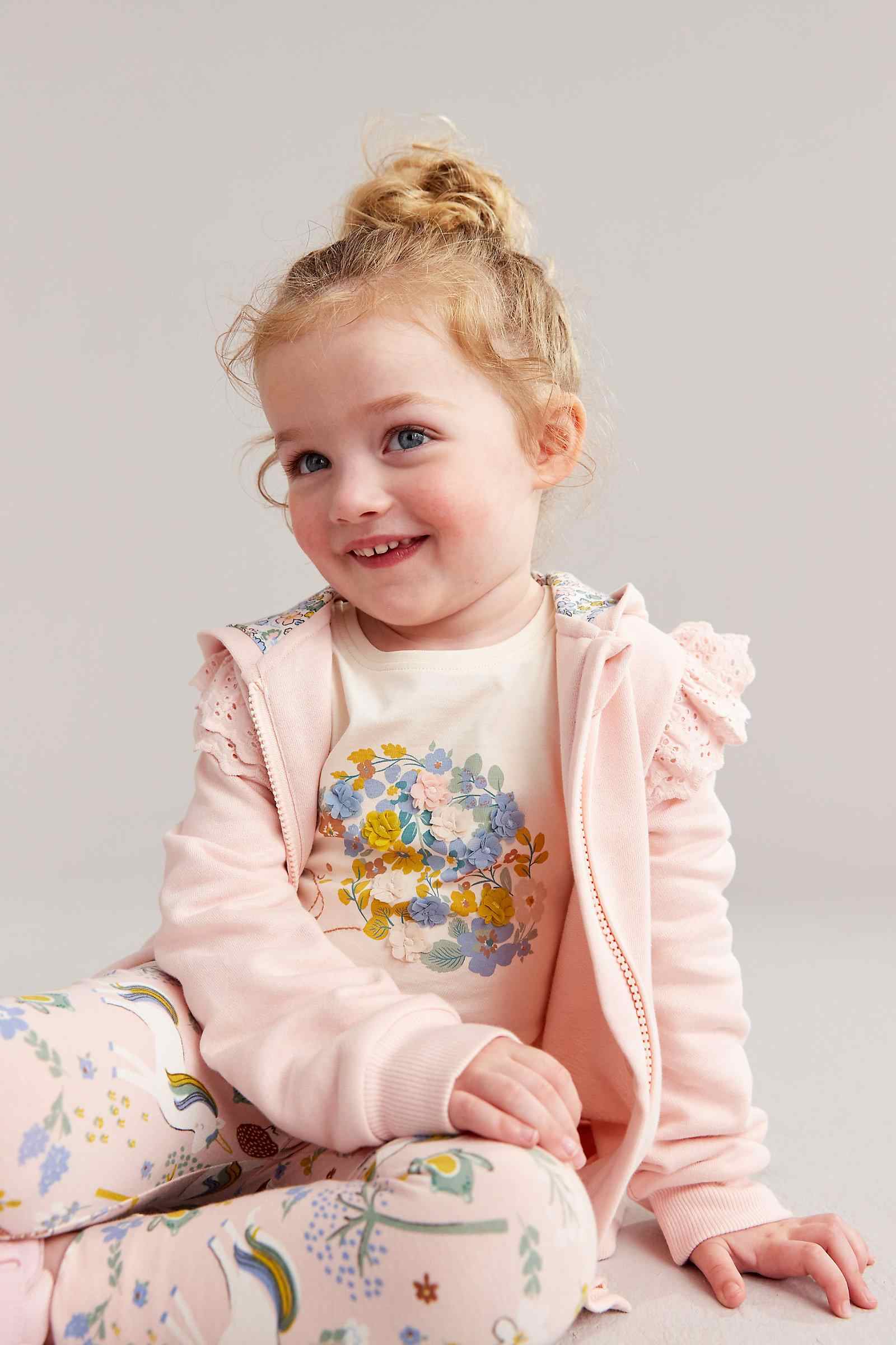 Mothercare Girls 100% Cotton Full Sleeves Sweatshirt - Pink