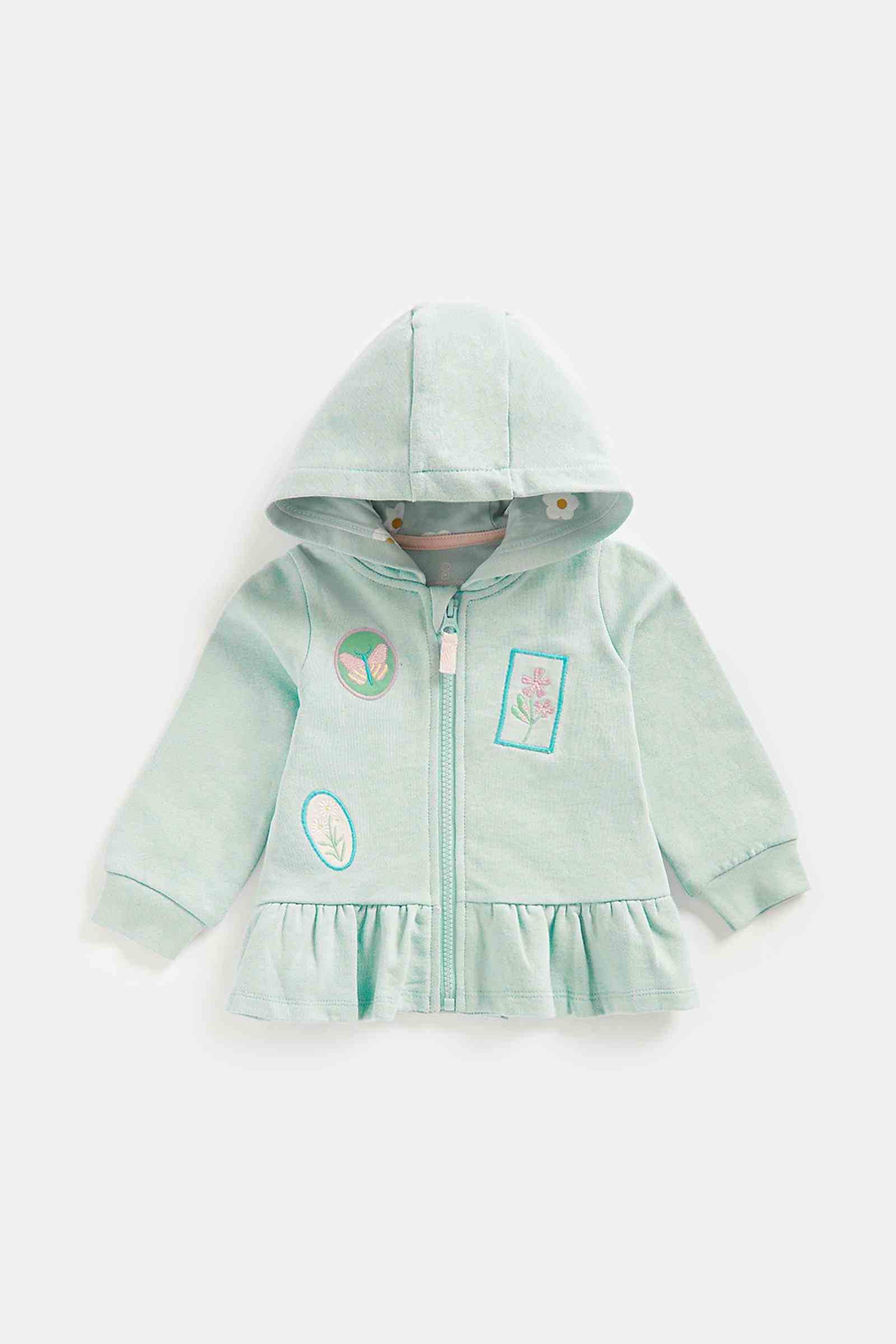 Mothercare Girls 100% Cotton Full Sleeves Sweatshirt - Blue