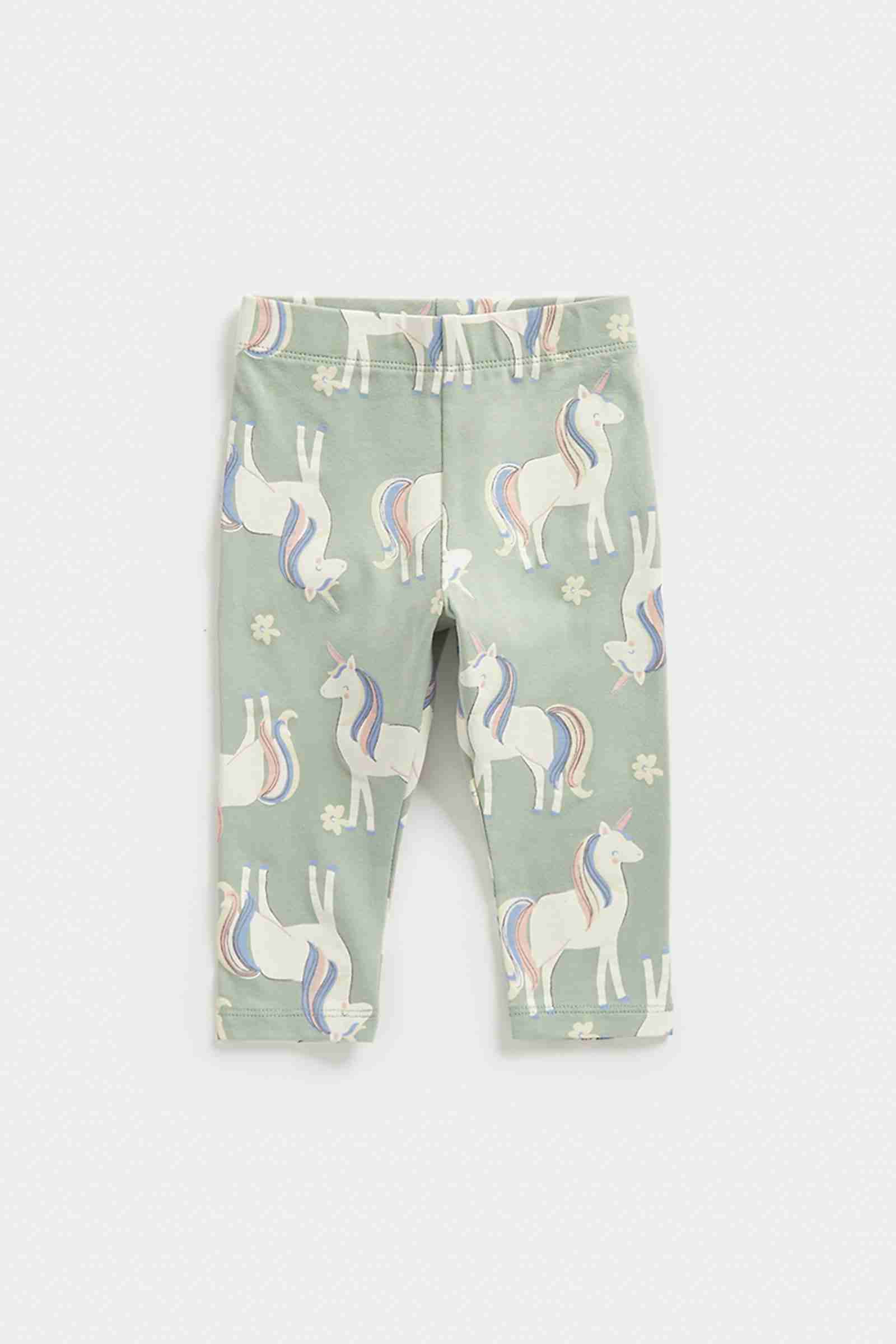 Mothercare Girls Printed Leggings - Green