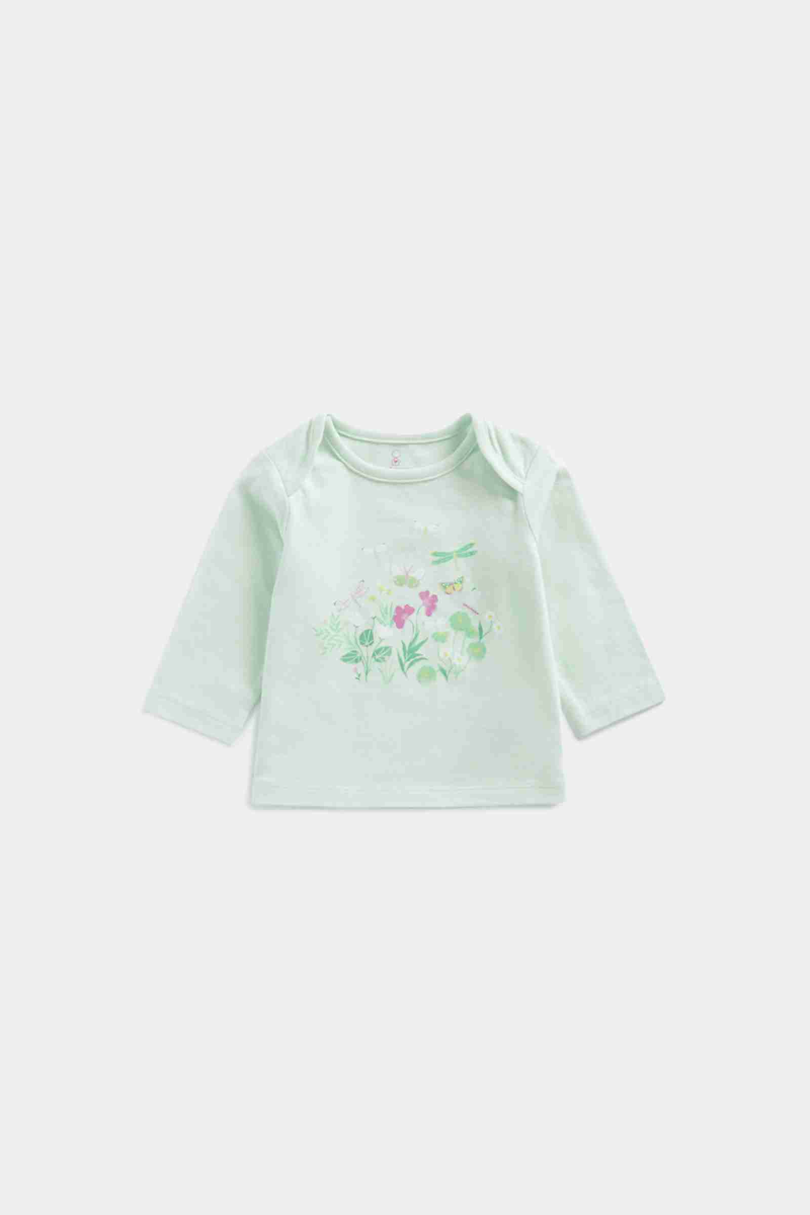 Mothercare Girls Full Sleeves T-Shirt - Green