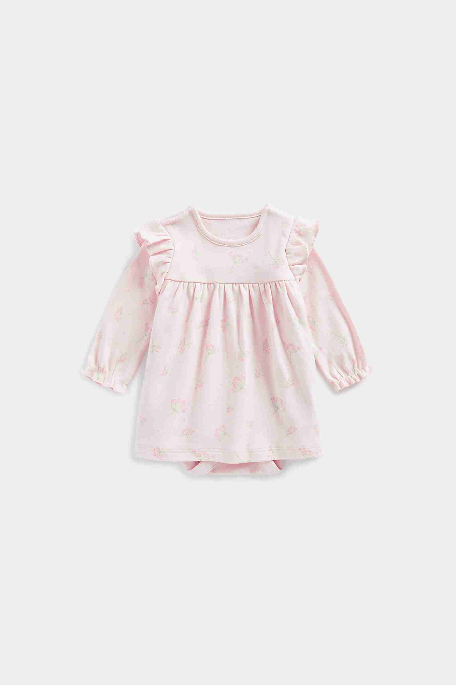Mothercare Girls Full Sleeves Dress - Pink