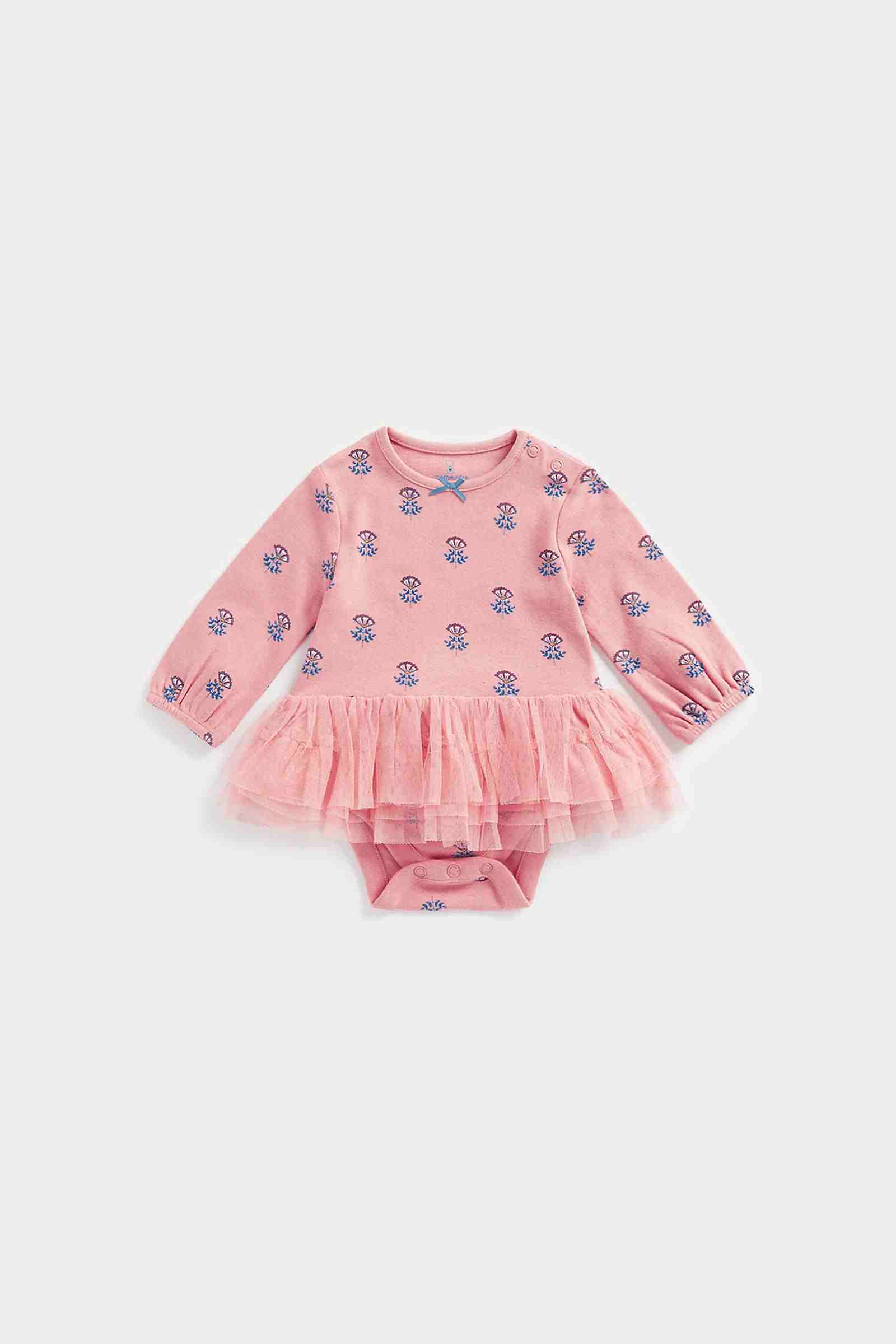 Mothercare Girls Full Sleeves Bodysuit - Pink