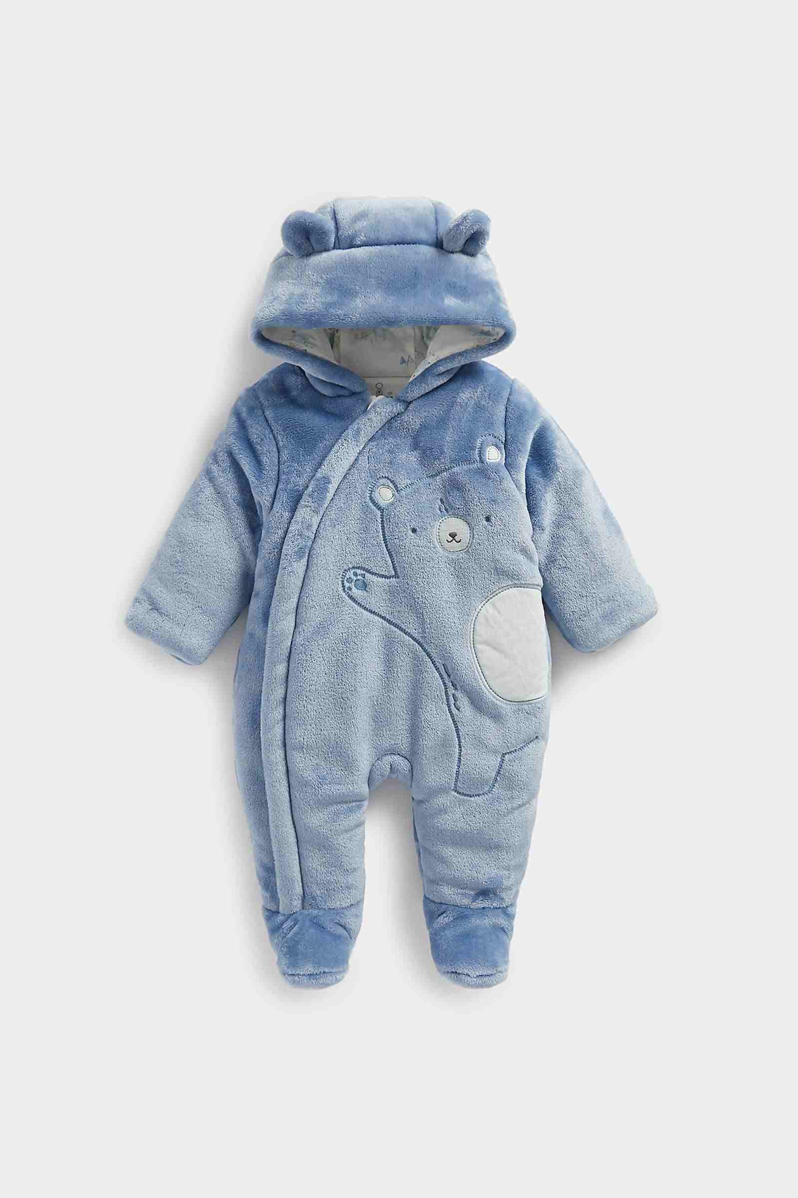 Mothercare Unisex Full Sleeves Snowsuit - Blue