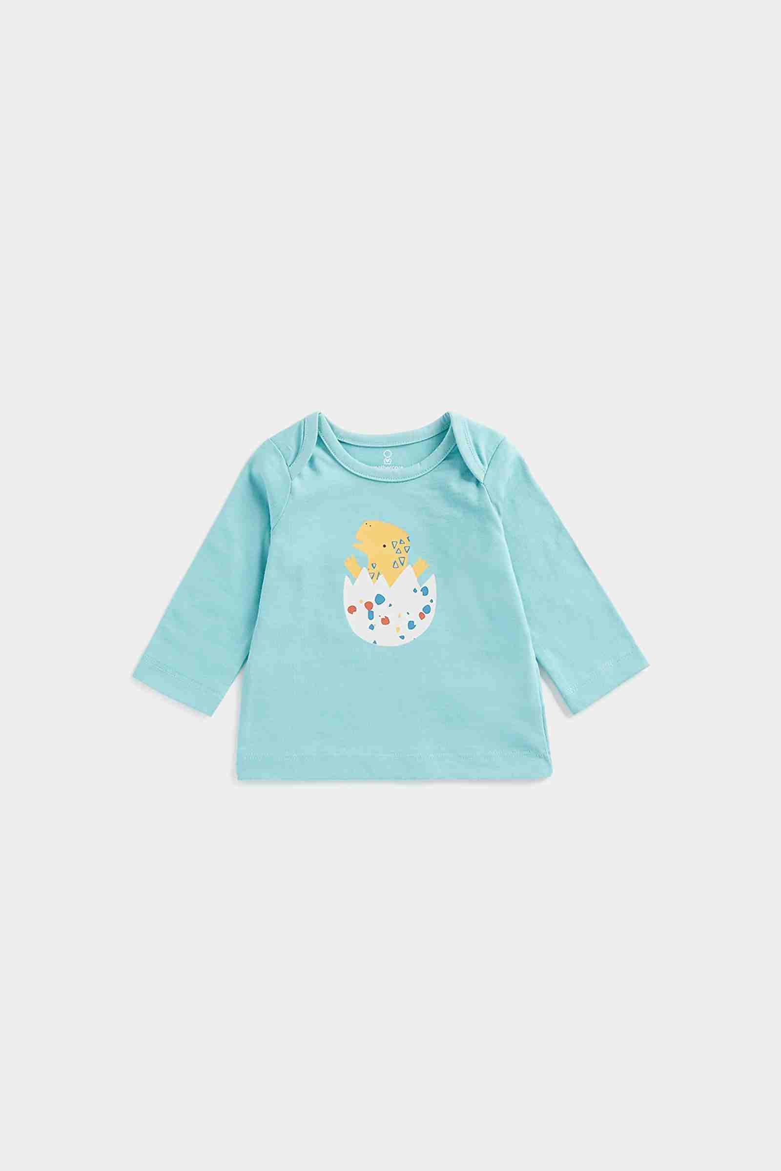 Mothercare Boys 100% Cotton Full Sleeves T-Shirt - Blue
