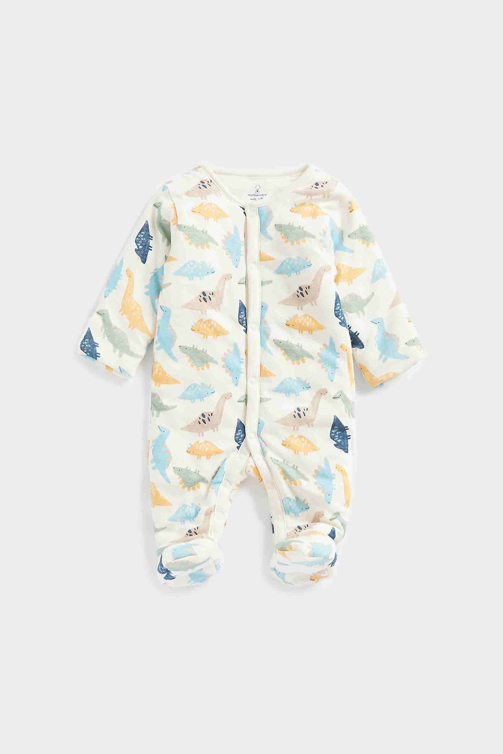 Mothercare Boys Full Sleeves Sleepsuit - Yellow