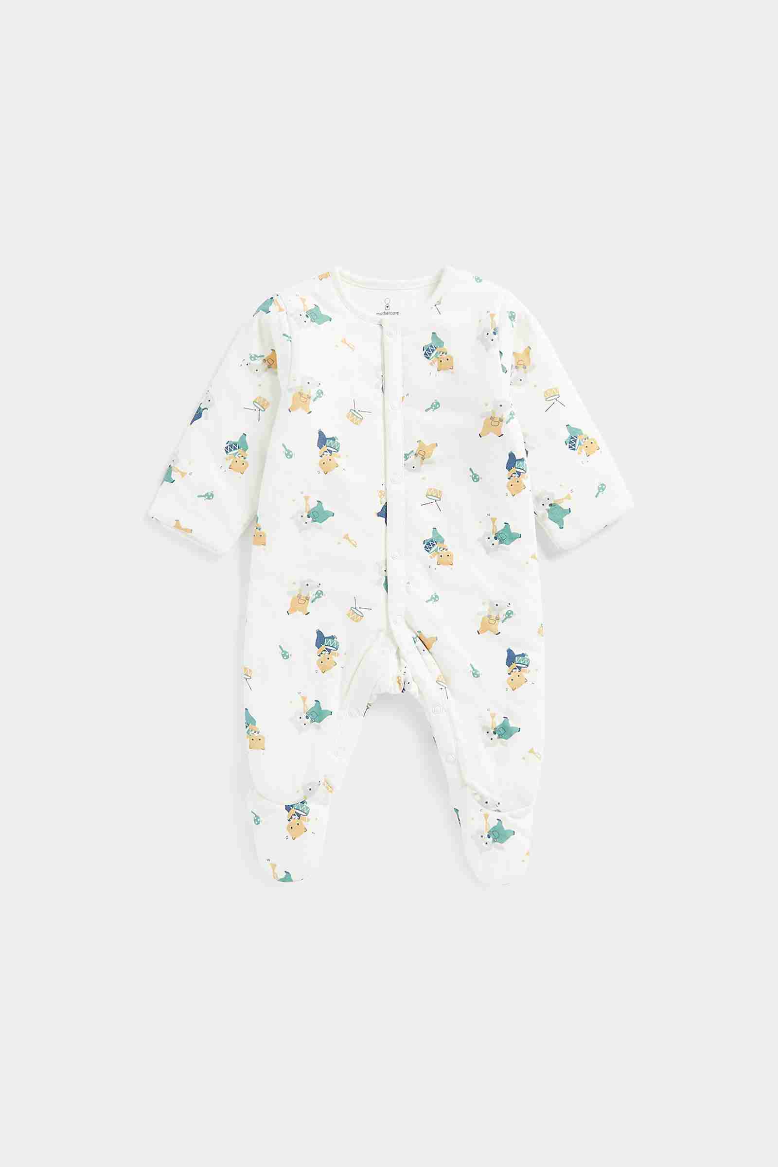 Mothercare Unisex Full Sleeves Sleepsuit - Green