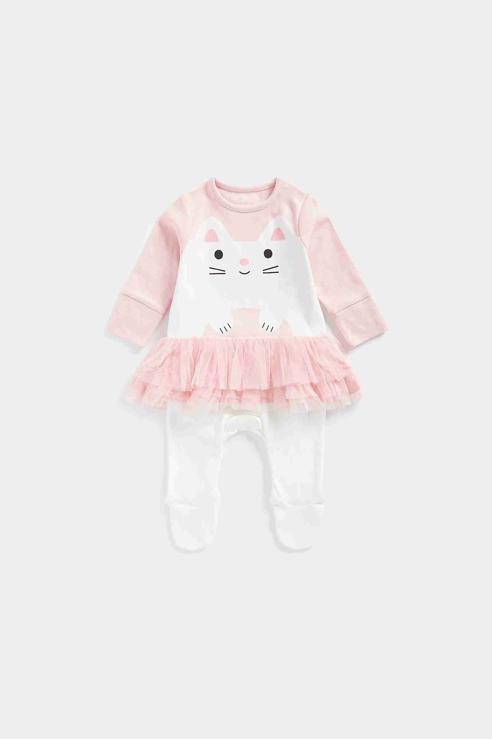 Mothercare Girls Full Sleeves Bodysuit - Pink