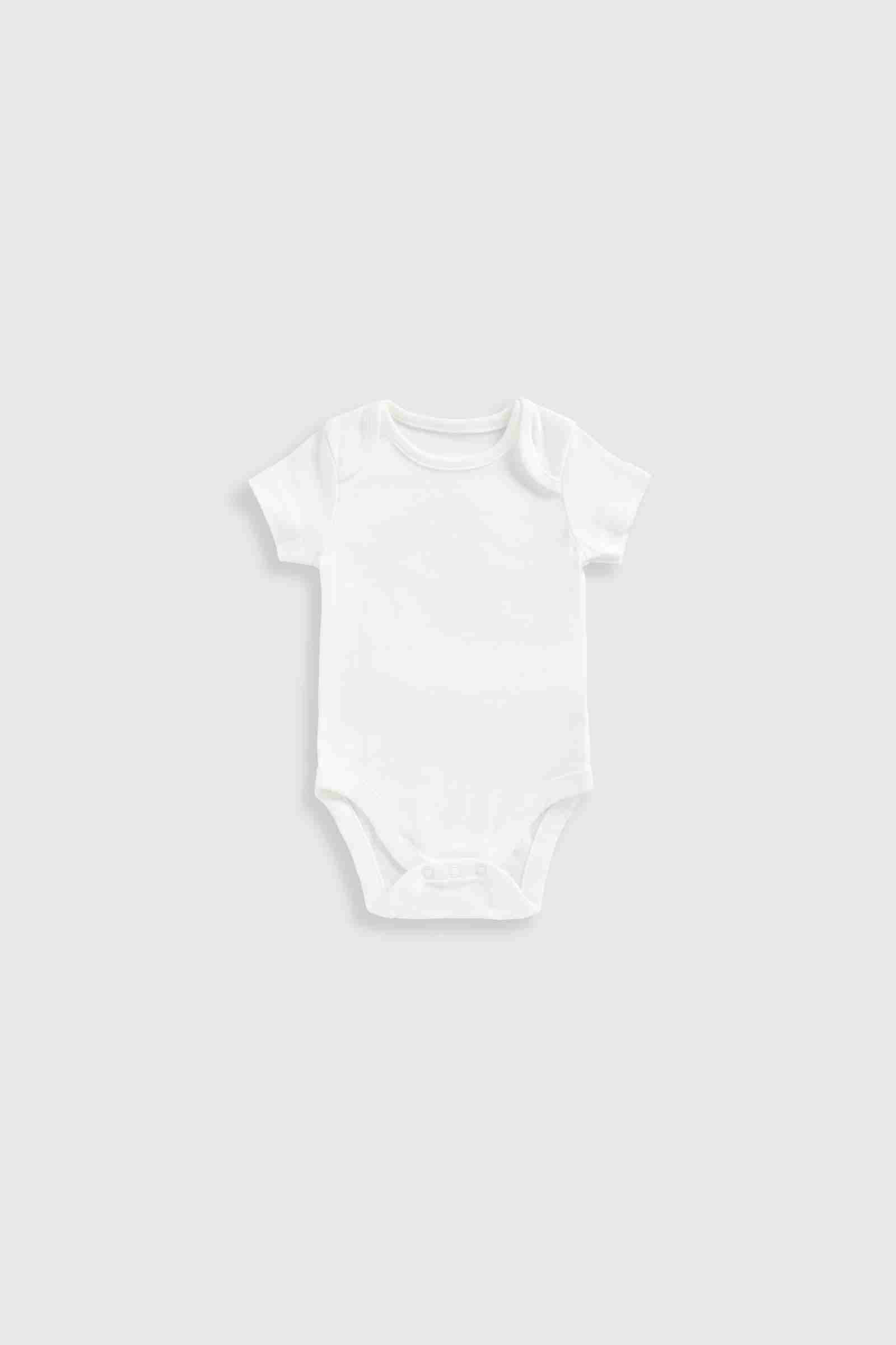 Mothercare Essentials Girls 100% Cotton Short - Sleeved Bodysuits - Pack of 5 - Light Pink