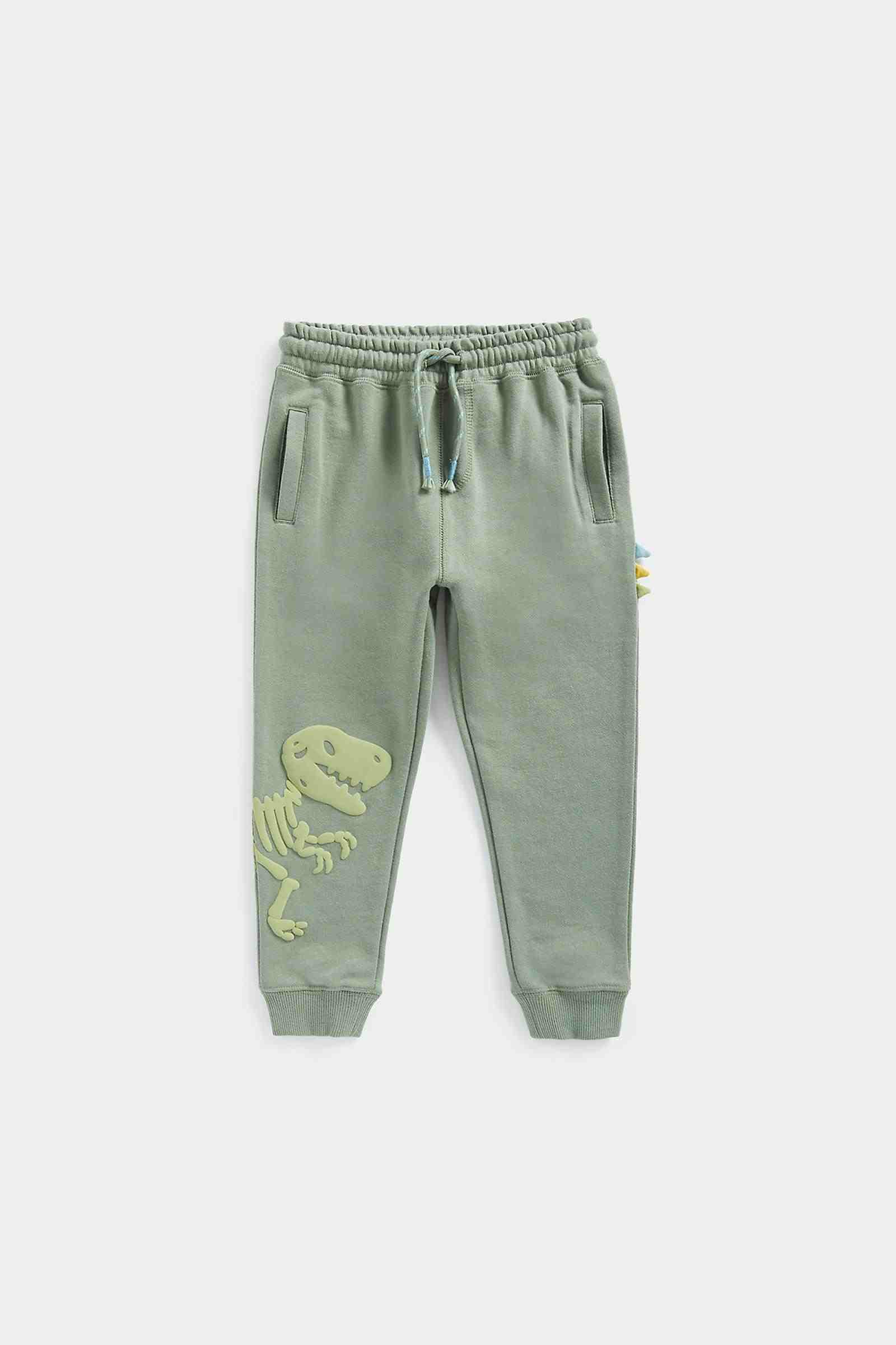 Mothercare Boys 100% Cotton Stretchable Joggers - Khaki