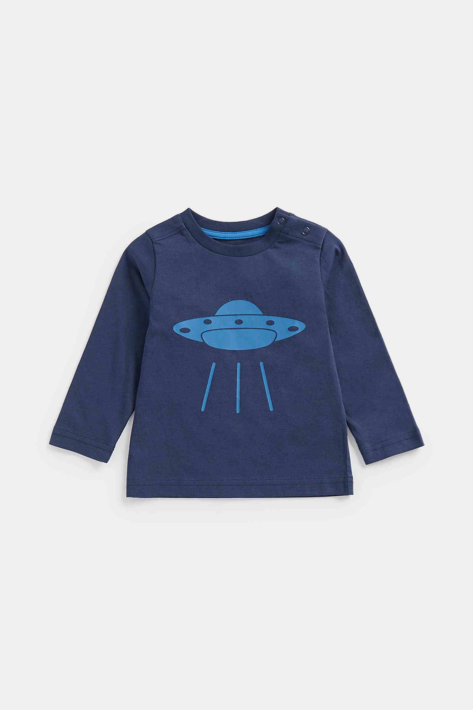 Mothercare Boys Full Sleeves T-Shirt - Blue
