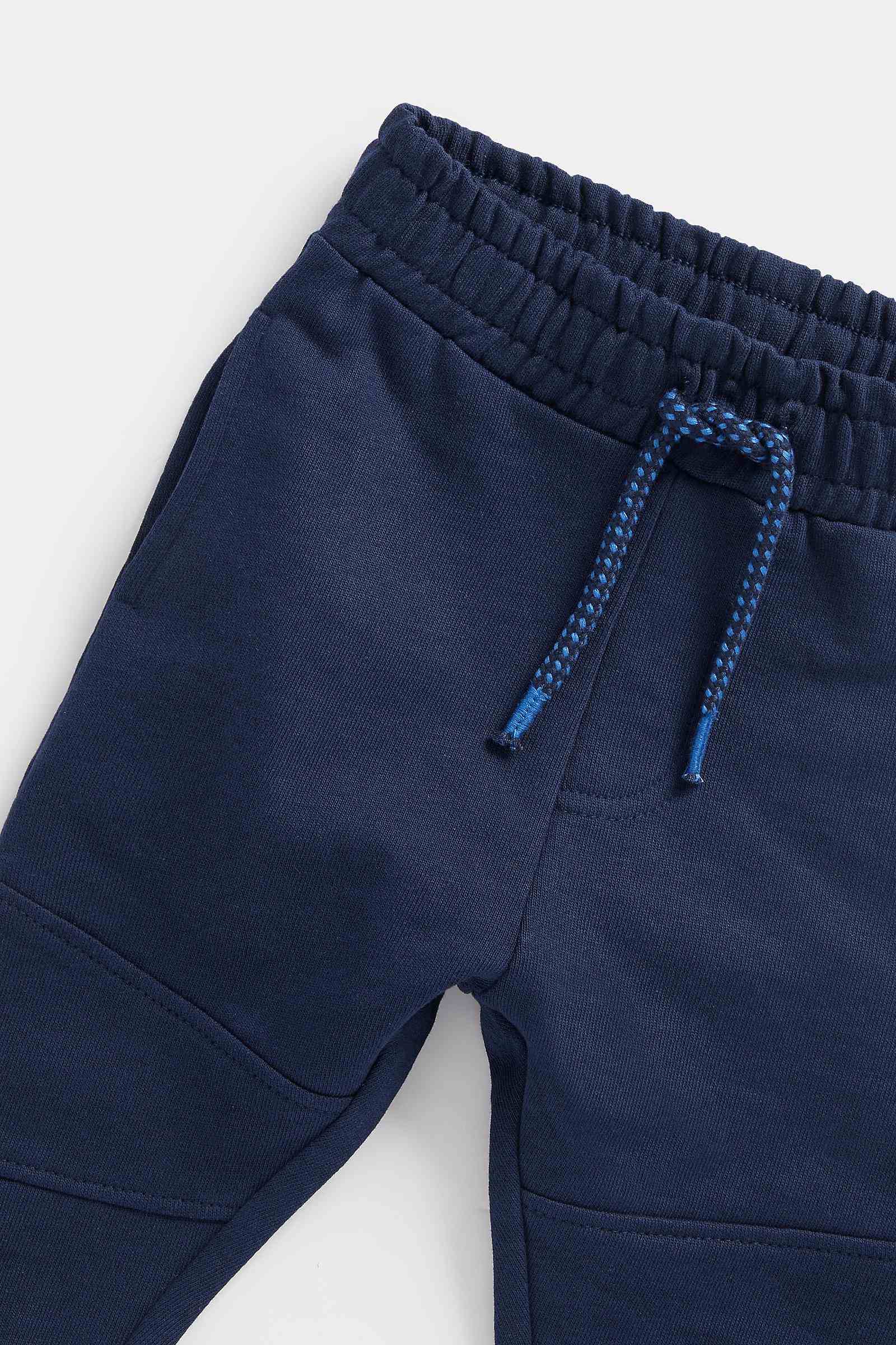 Mothercare Boys 100% Cotton Full Sleeves Jogger Set - Navy