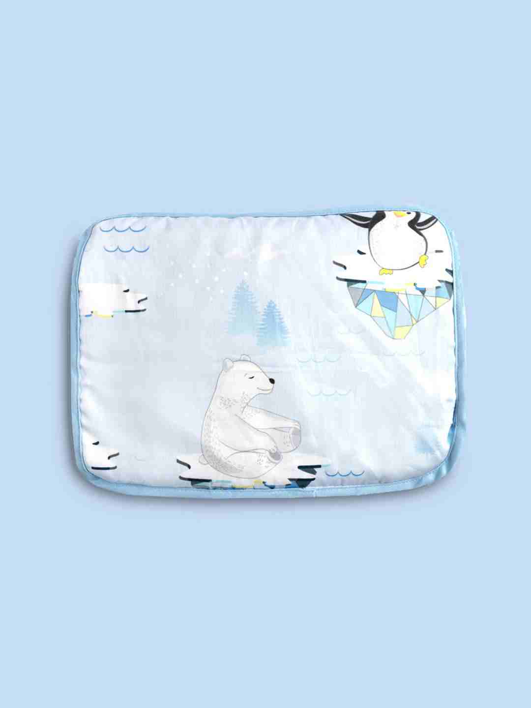 Fancy Fluff Arctic Organic Rai Baby Pillow - Blue