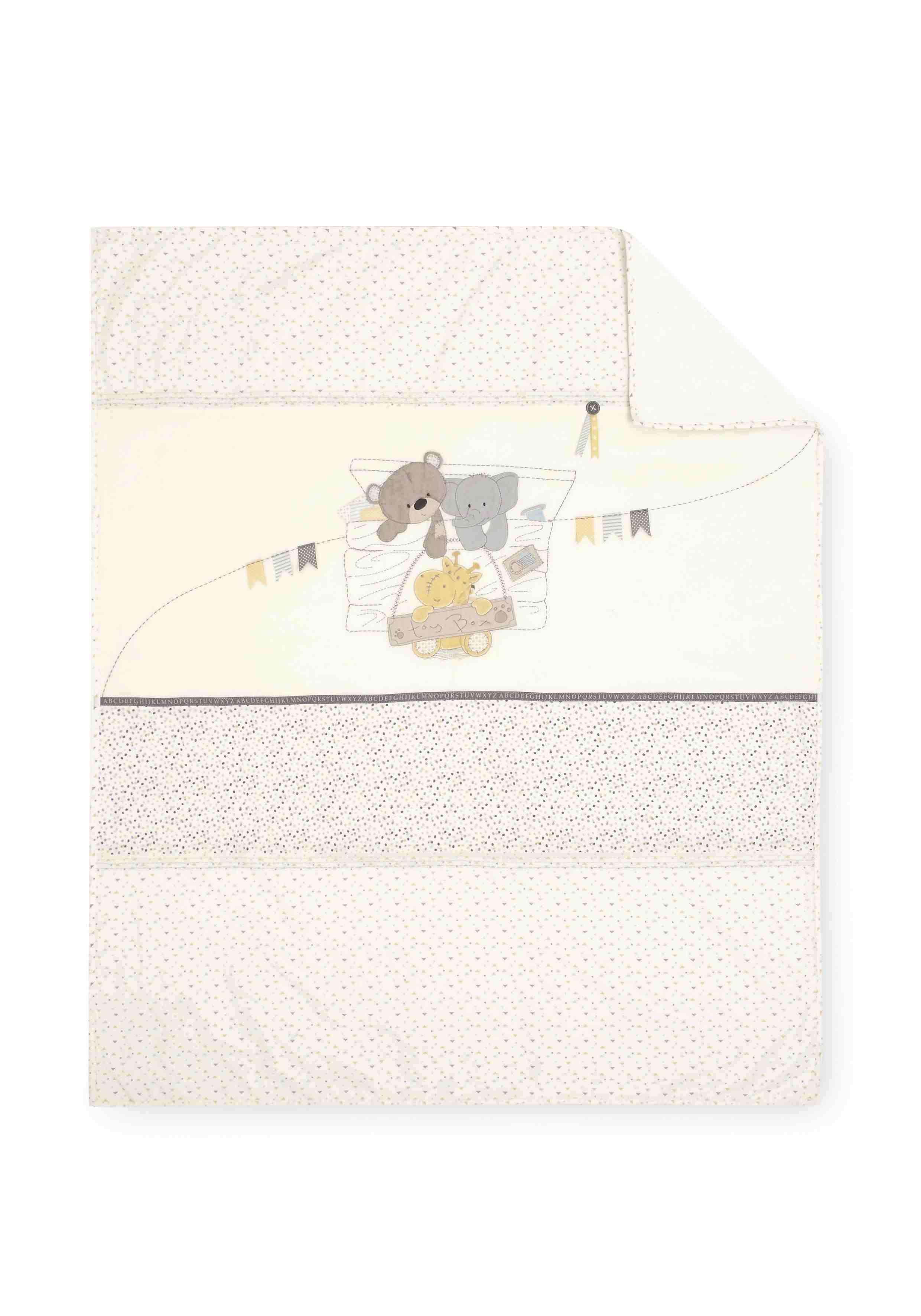 Mothercare Teddy' Toy Box Cot/Cot Bed Coverlet - Multicolor
