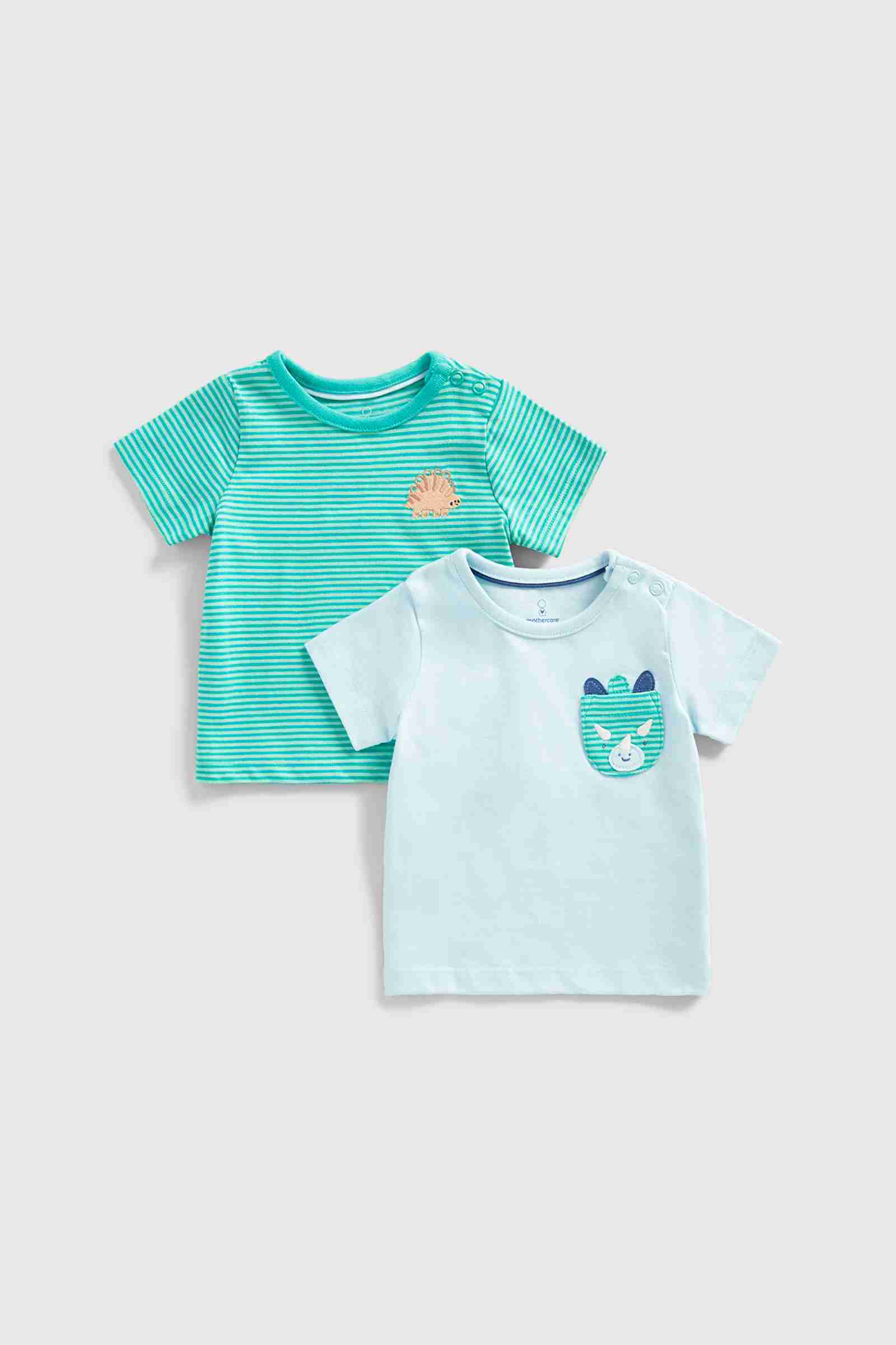 Mothercare Boys Short Sleeves T-Shirts - Pack of 2 - Blue