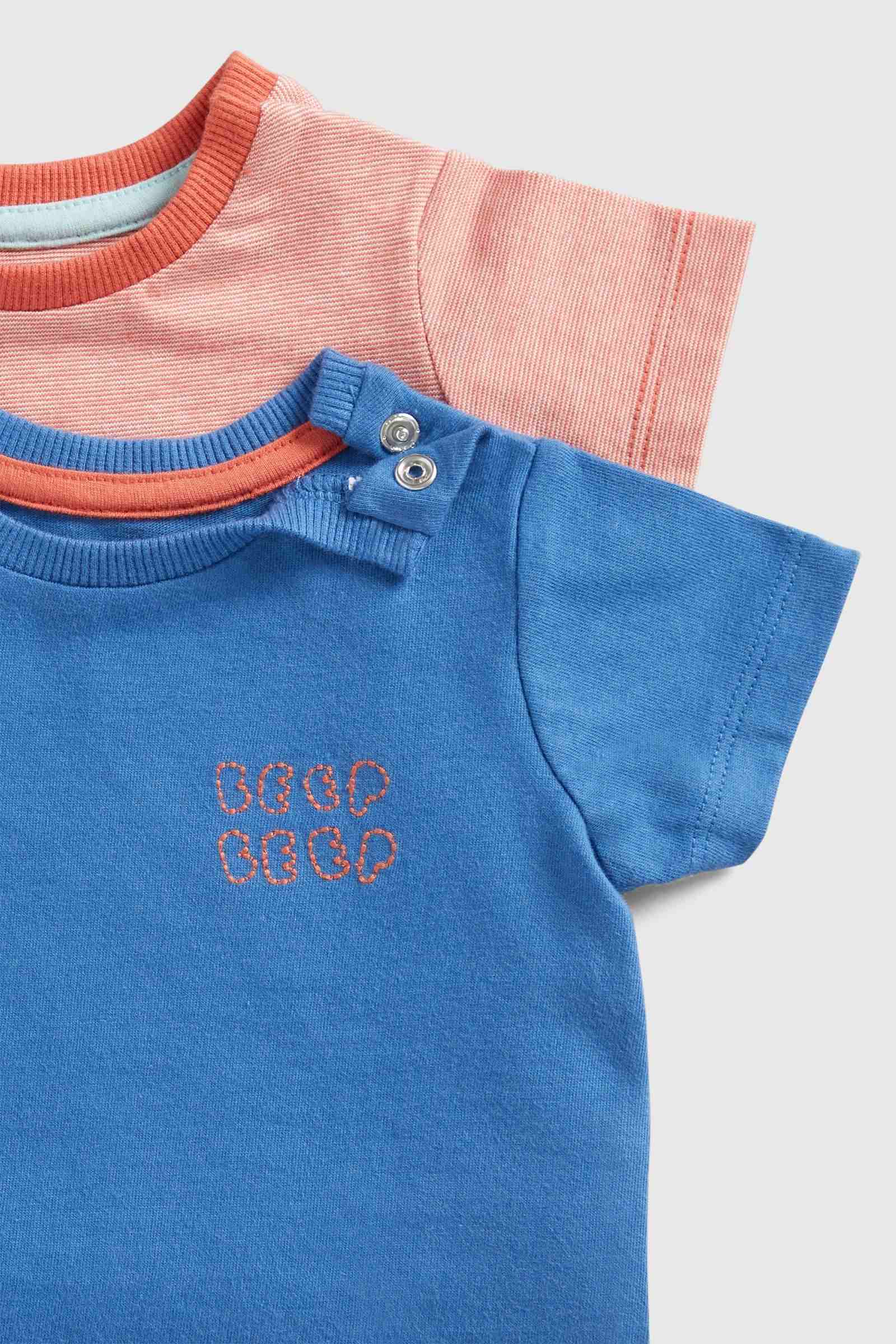Mothercare Boys Half Sleeves T-Shirt - Pack of 3 - Blue