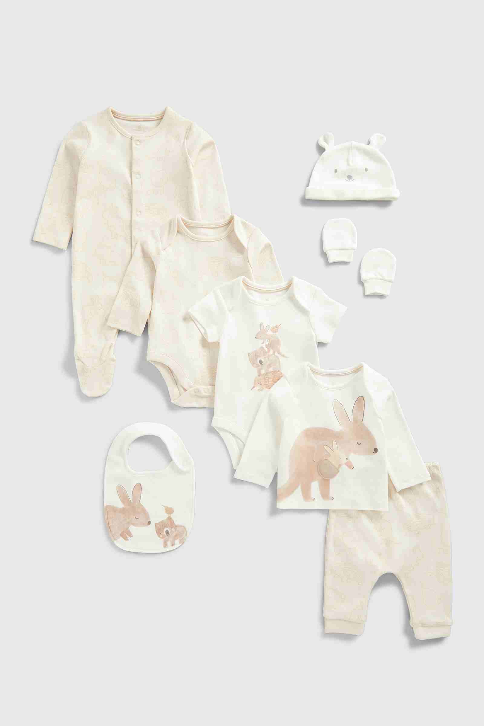 Mothercare Unisex Full Sleeves Gift Set - Cream