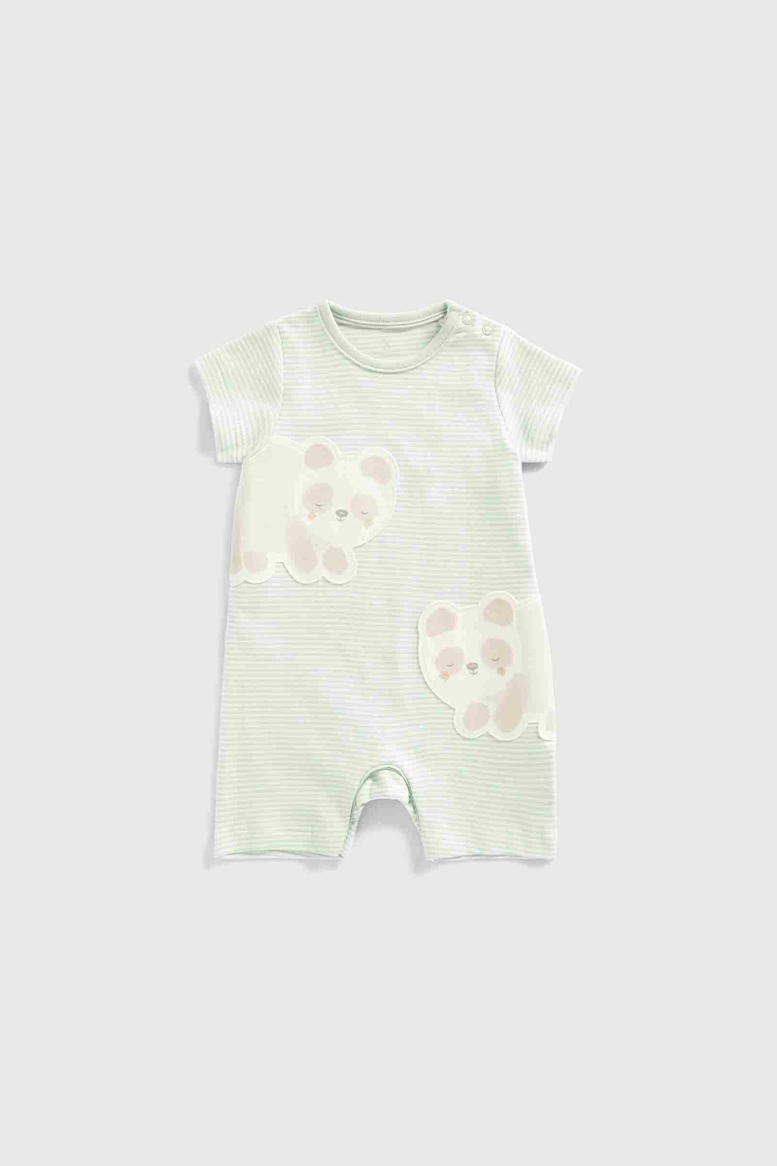 Mothercare Unisex Half Sleeves Rompers - Green
