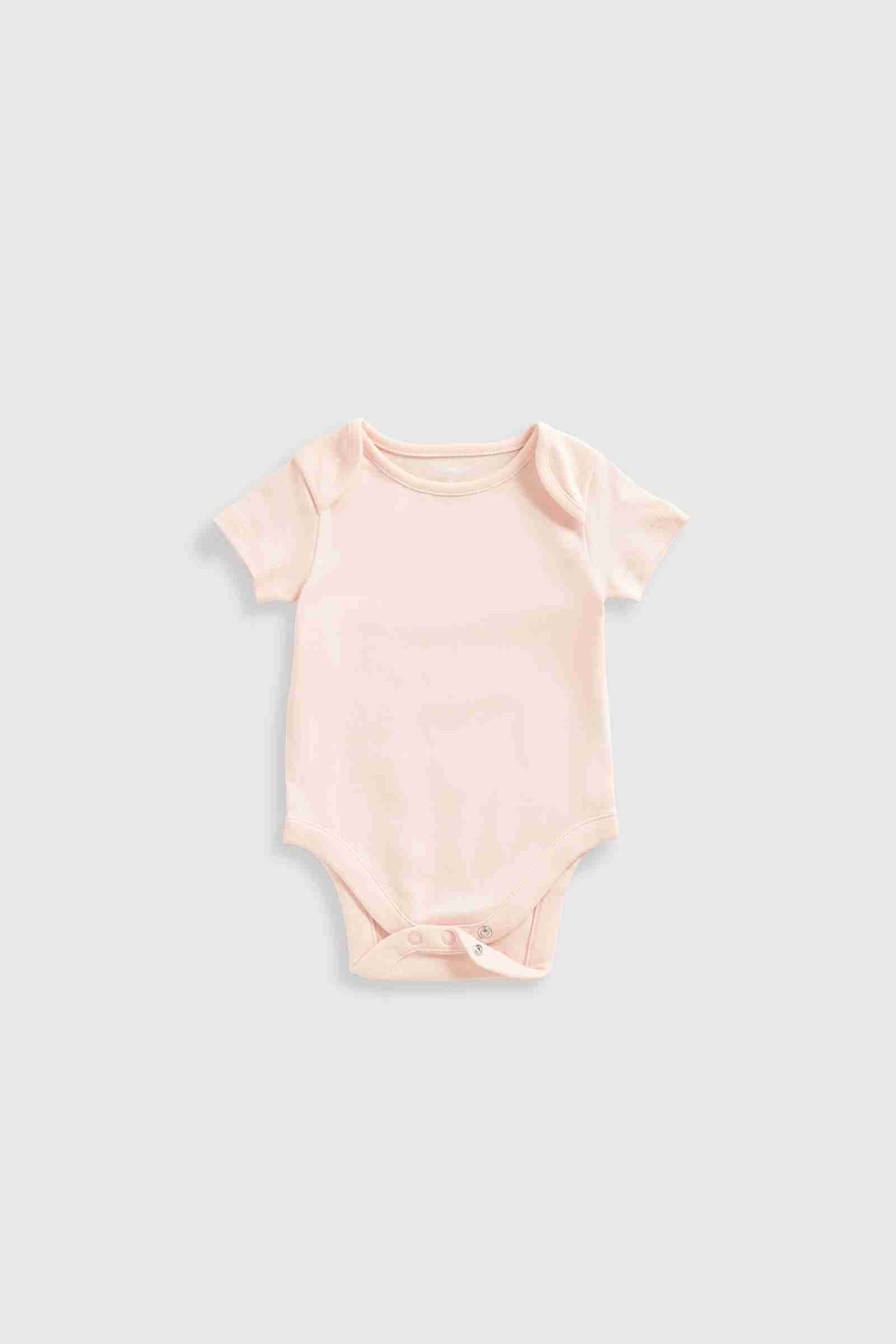 Mothercare Girls 100% Cotton Half Sleeves Dungaree- Pink