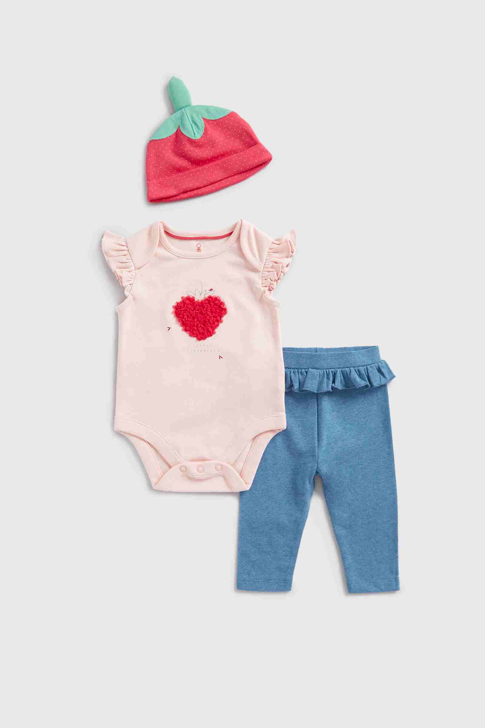 Mothercare Girls Half Sleeves Gift Set - Pink