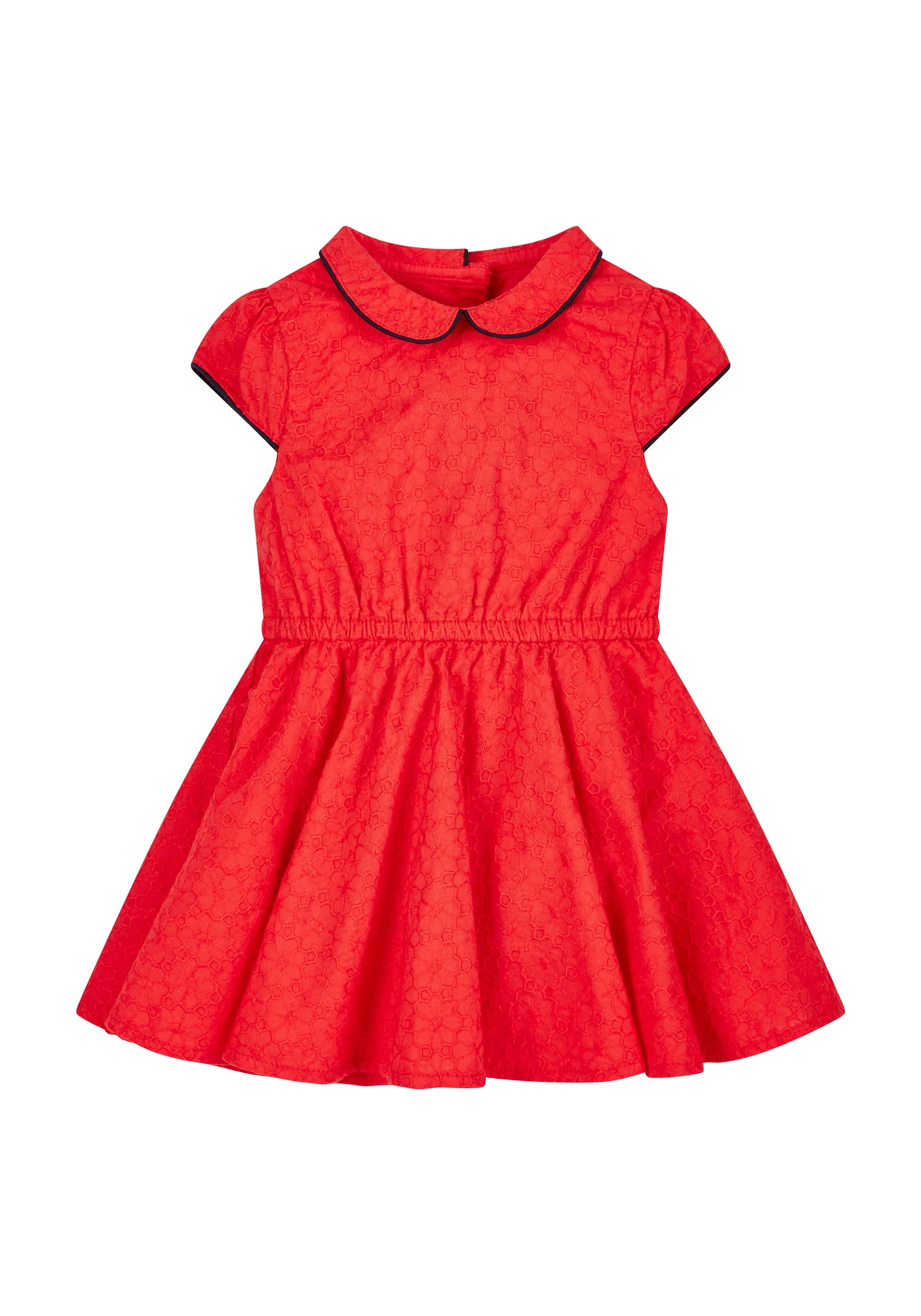 Mothercare | Girls Red Schiffli Dress 0