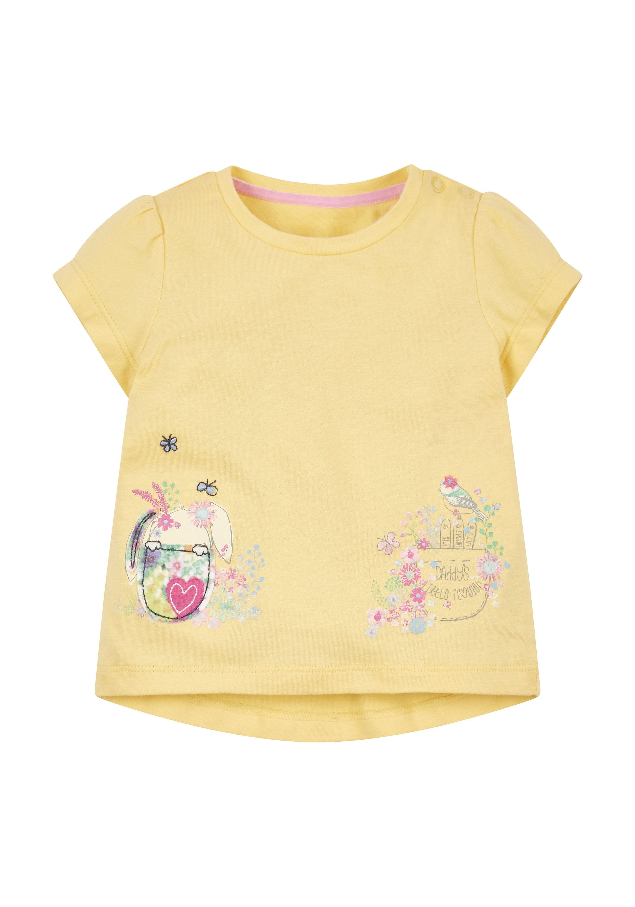 Mothercare | Girls Daddy'S Little Flower T-Shirt - Yellow 0