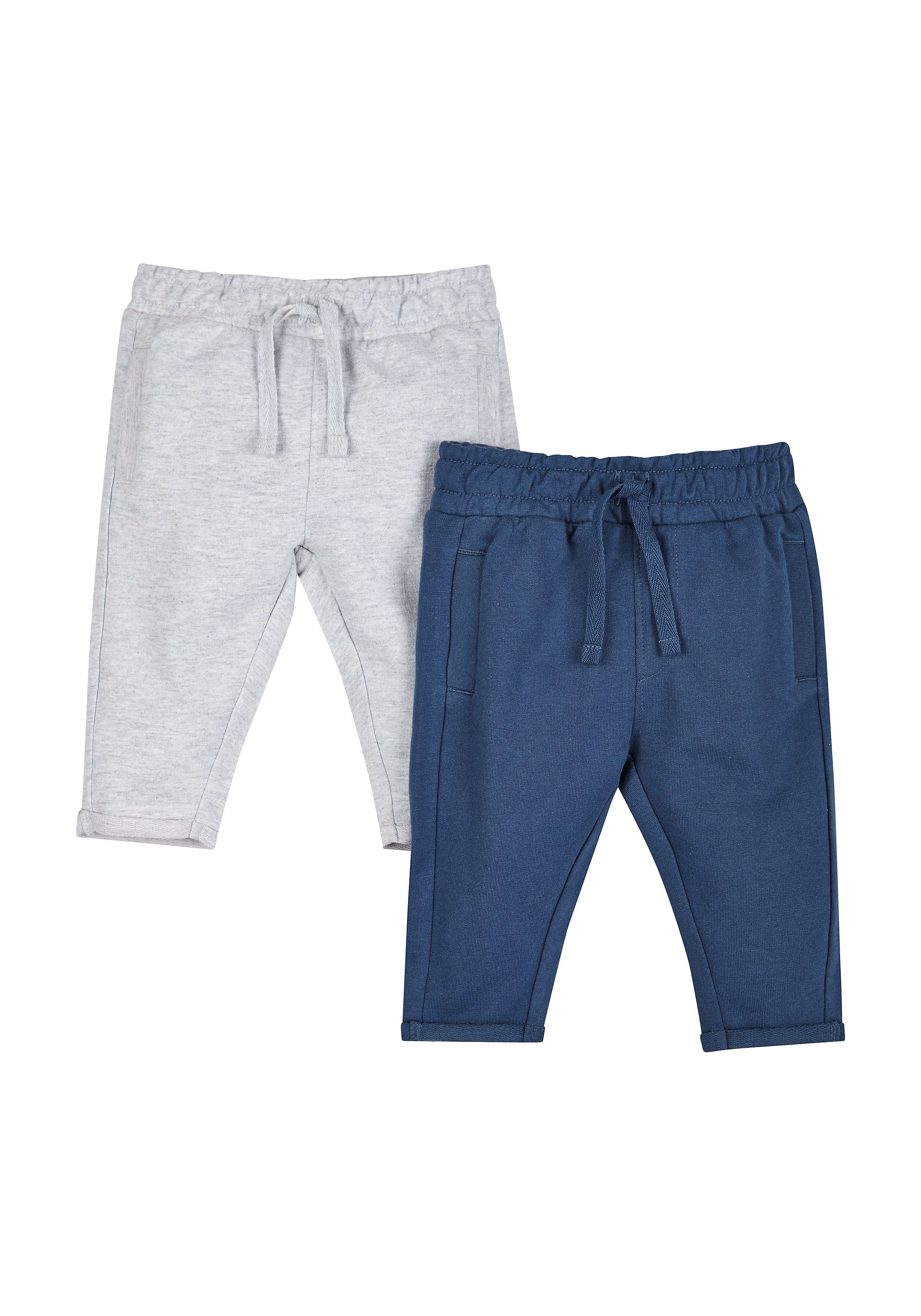 Mothercare | Boys Grey Marl And Navy Joggers - Pack Of 2 0