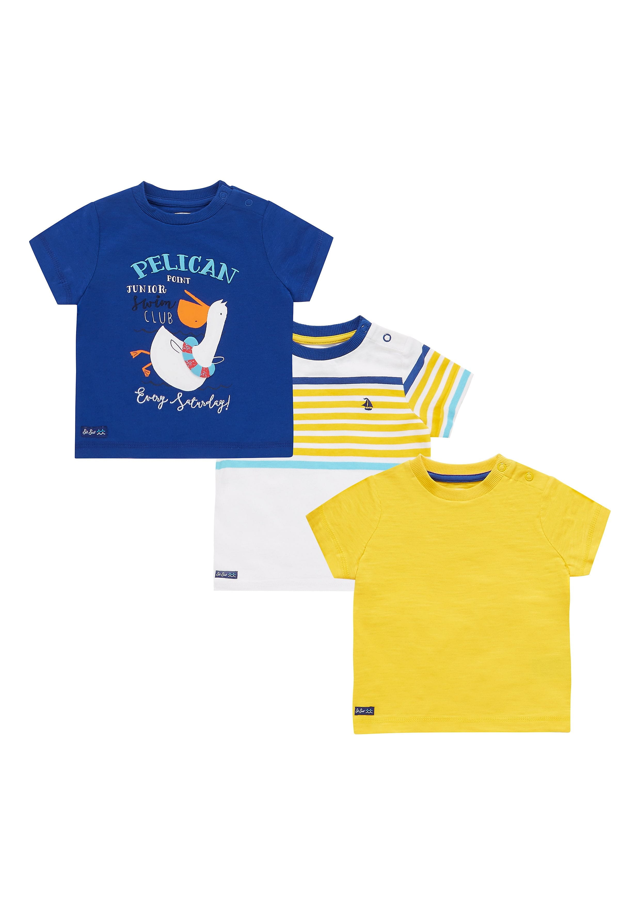 Mothercare | Boys Half Sleeves Printed T-Shirt - Pack Of 3 - Multicolor 0
