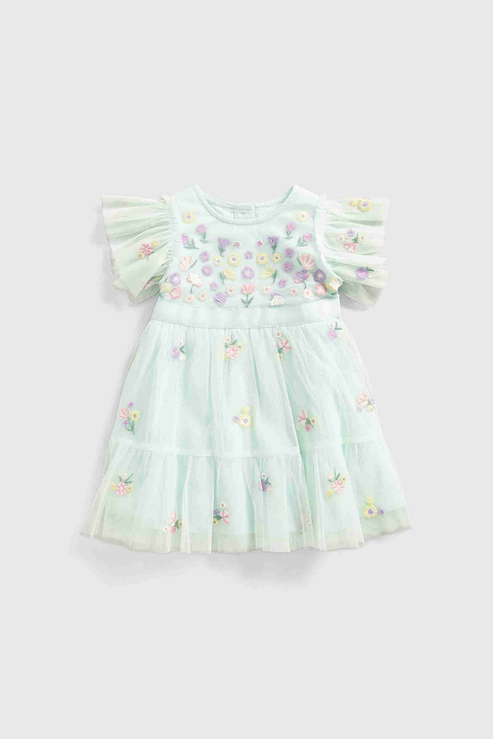 Mothercare Girls Half Sleeves Partywear - Green