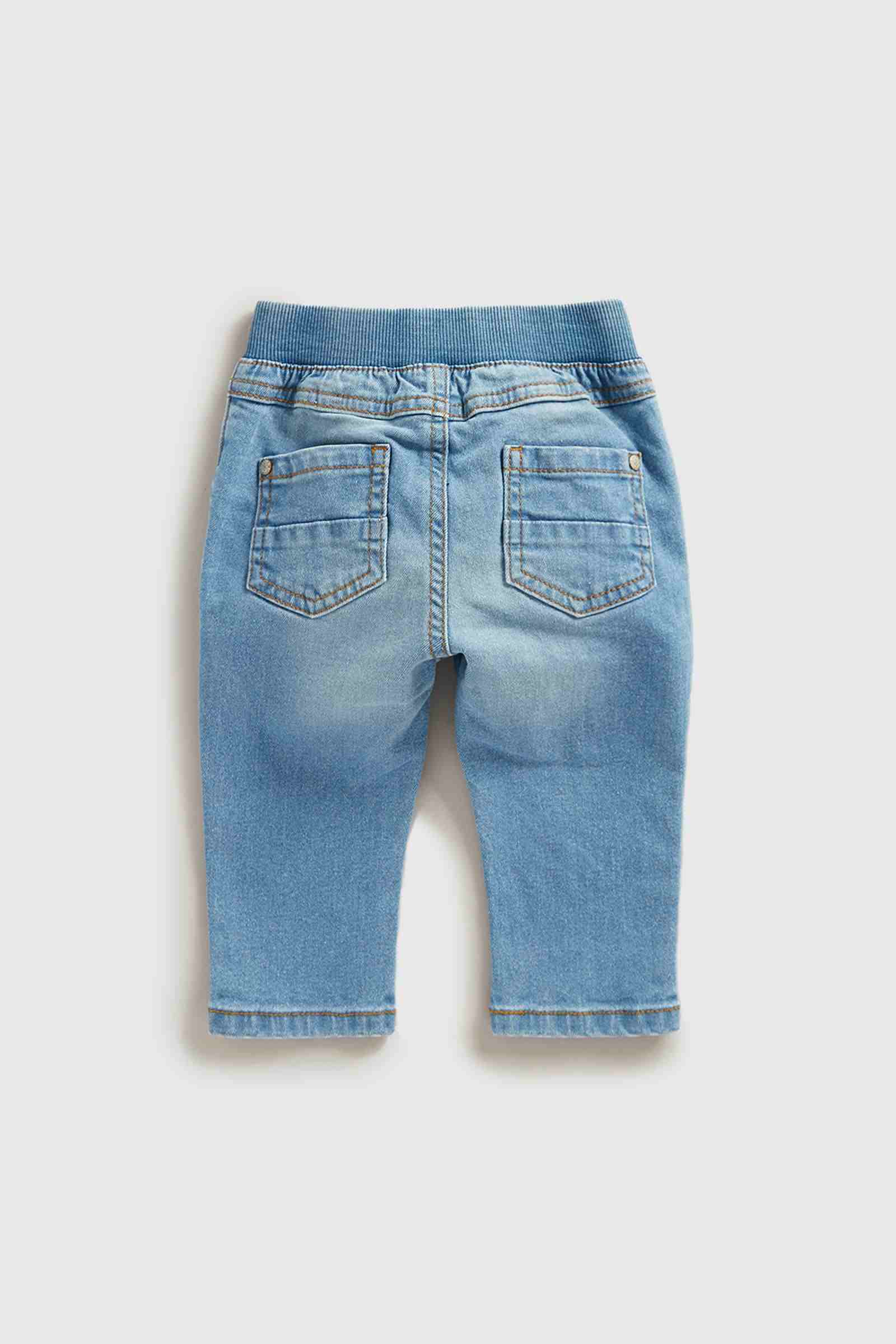 Mothercare Boys Ribbed Waistband Jeans - Blue