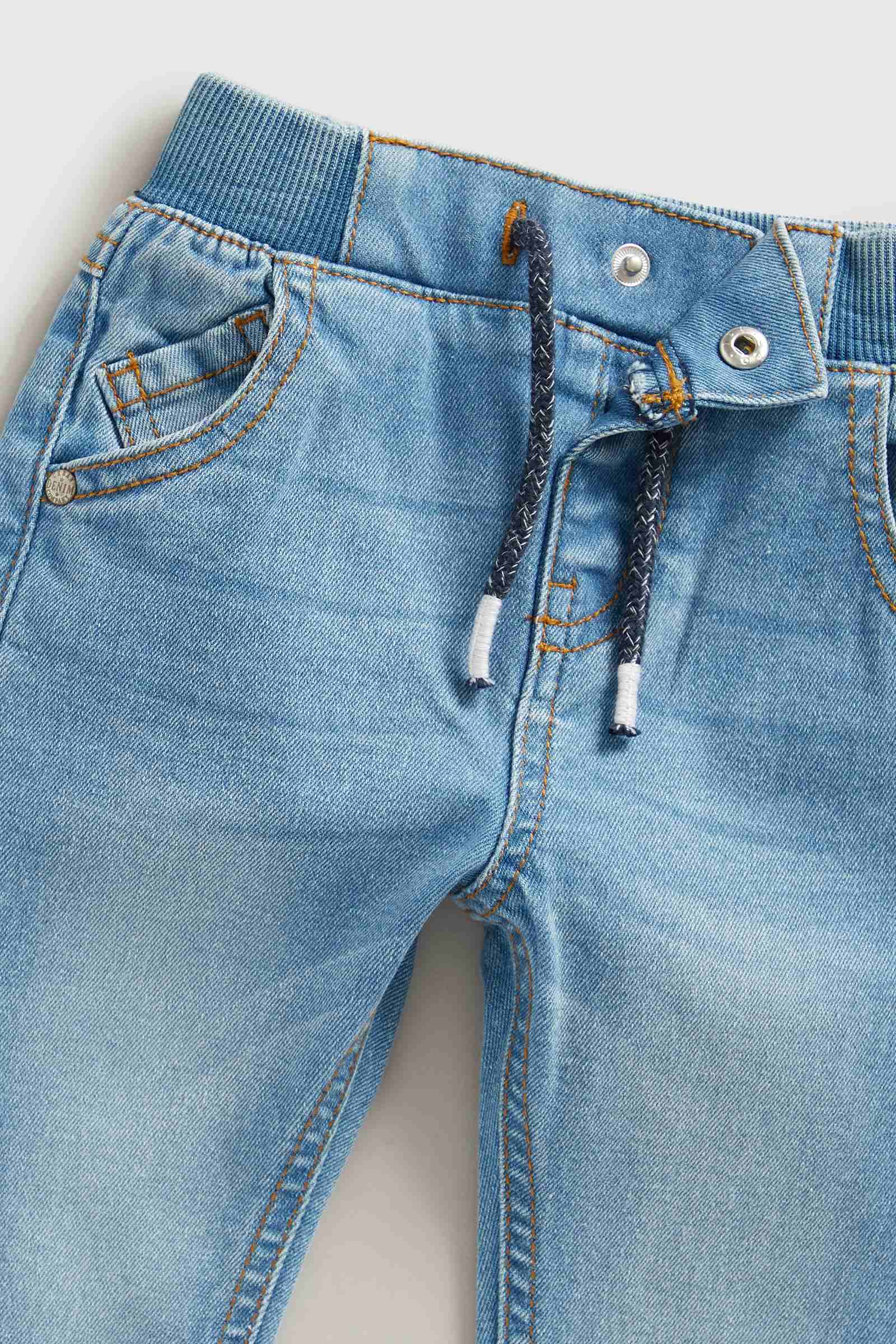Mothercare Boys Ribbed Waistband Jeans - Blue