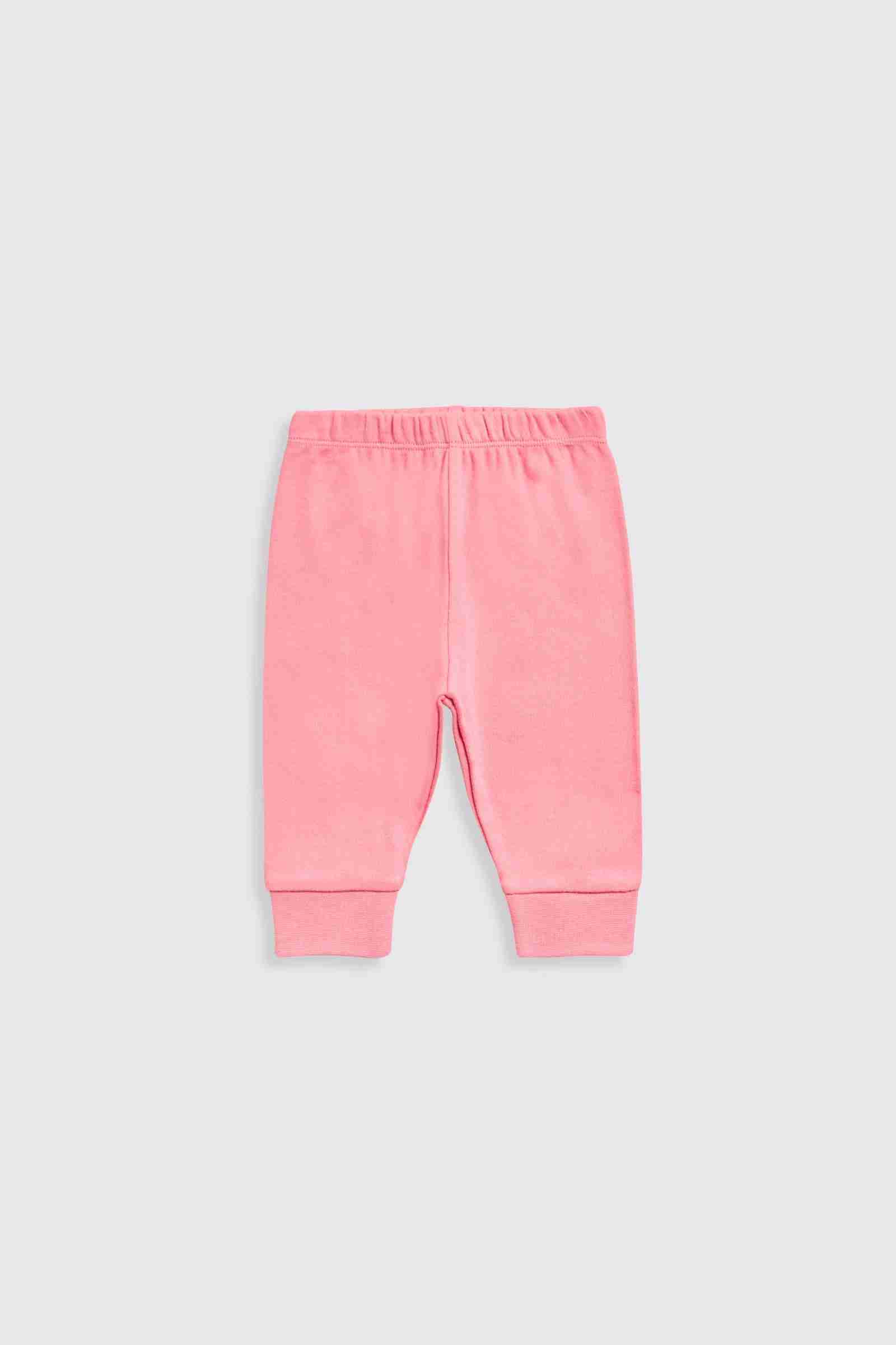 Mothercare Essentials Girls Ditsy Long Sleeves 4 - Piece Pyjama Set - Pink