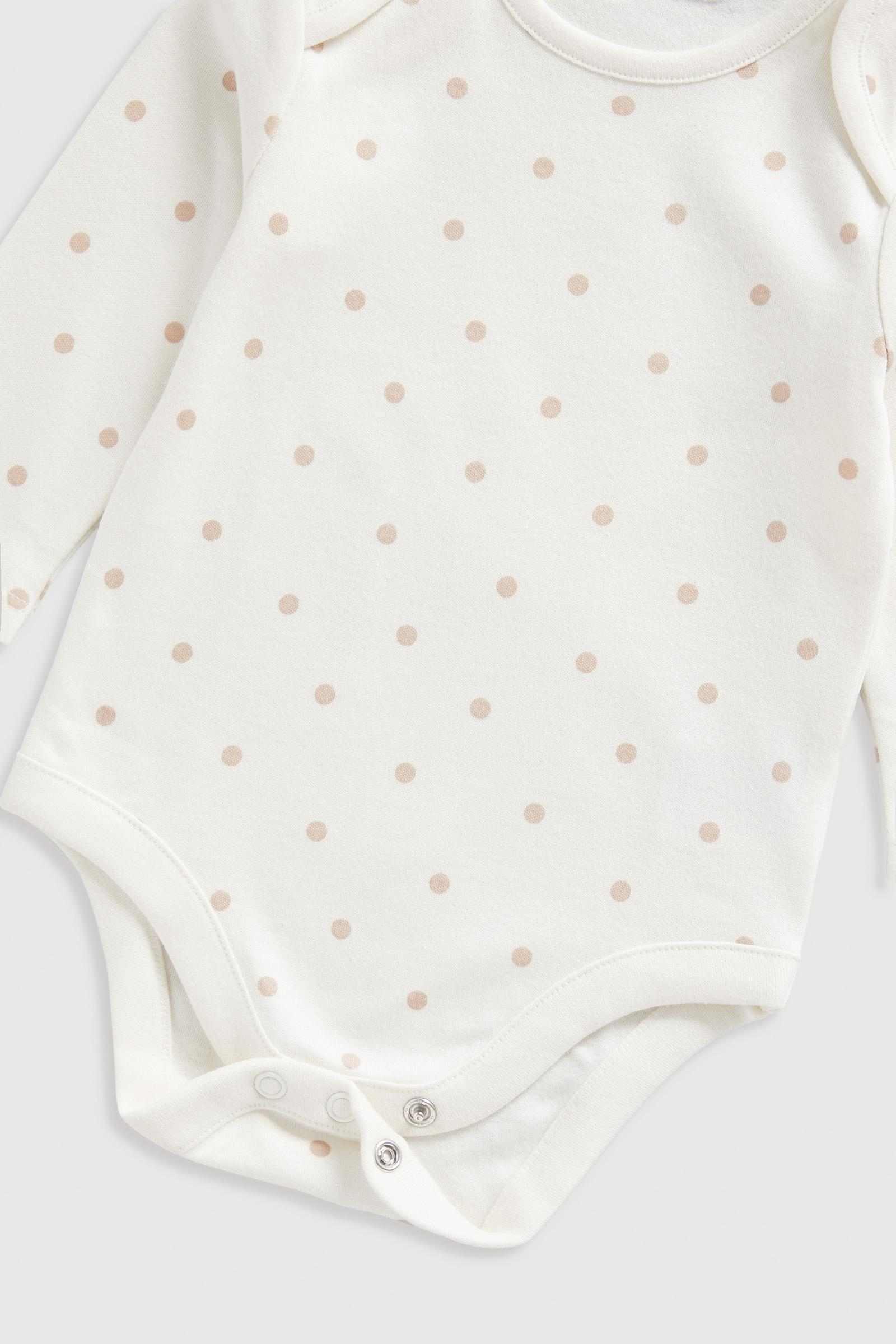 Mothercare Essentials Girls My First Long Sleeves Bodysuits - Pack of 5 - Pink