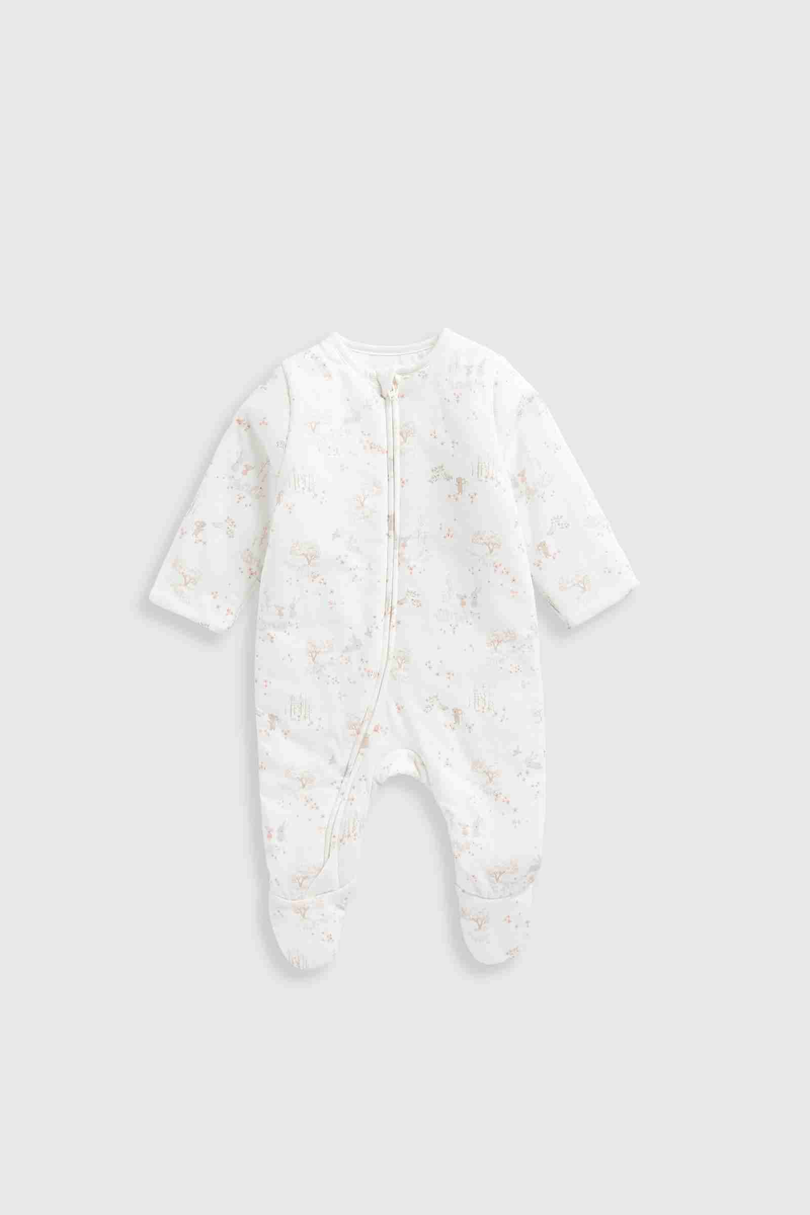 Mothercare Essentials Girls My First Long Sleeves Walk in Sleeper 2.5 Tog - White